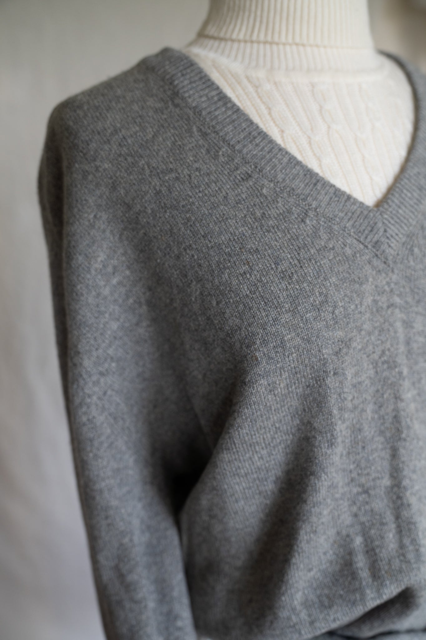 Wool Cashmere V-neck Sweater