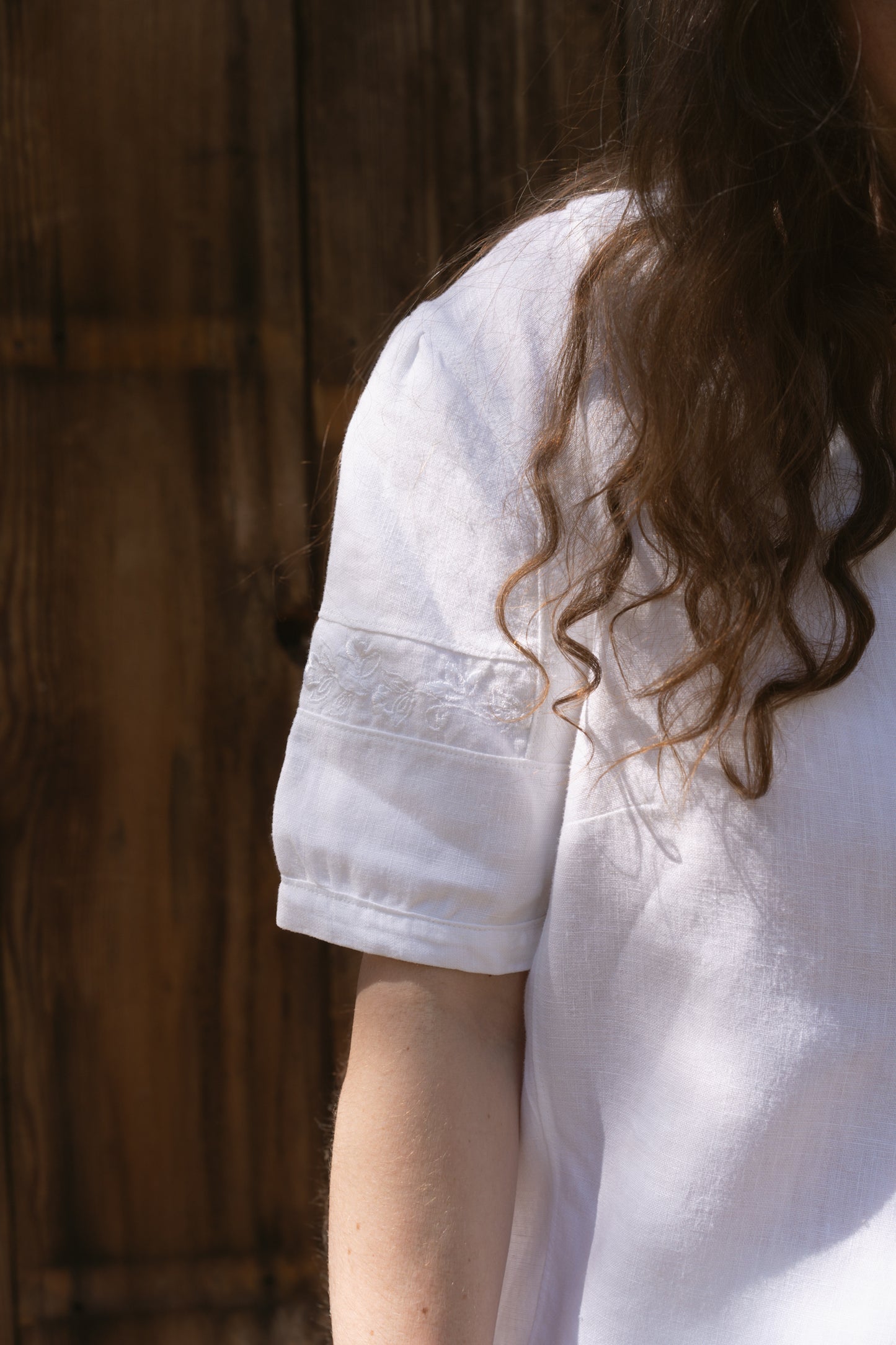Petal Collar Linen Top