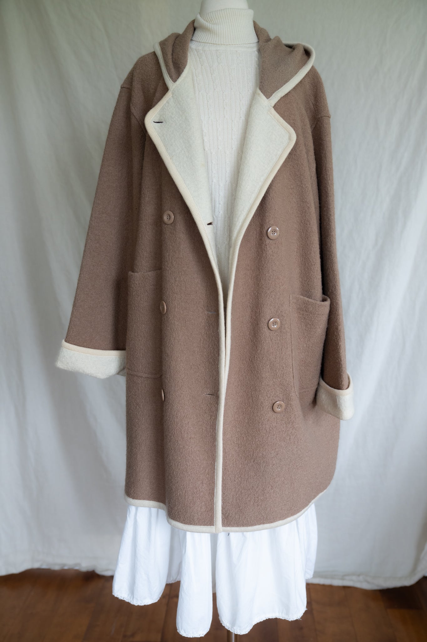 Two-toned Wool Coat