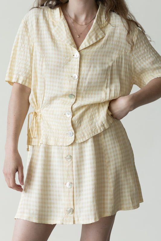 Gingham Skirt Set