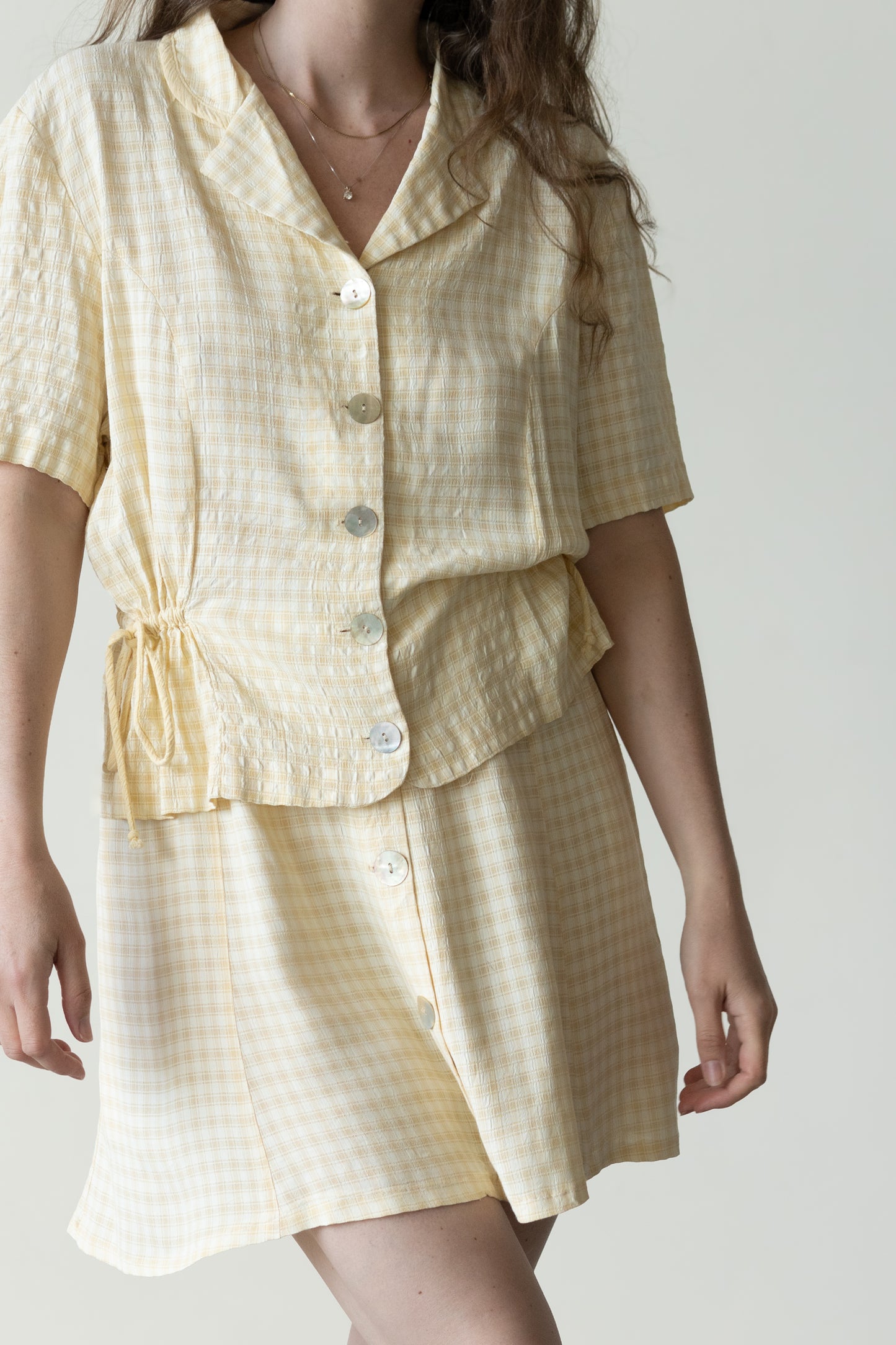Gingham Skirt Set