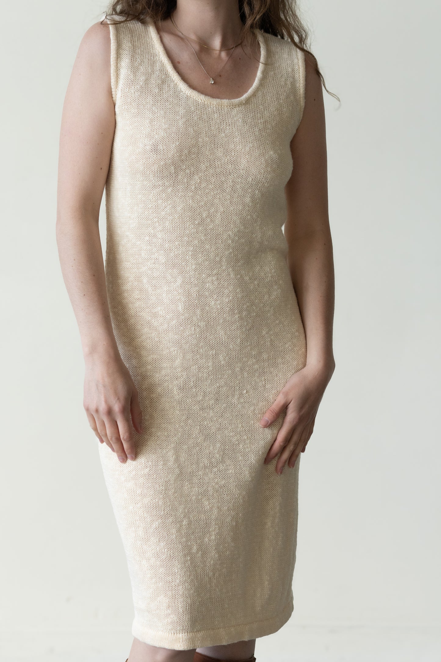 Ramie Cotton Knit Dress