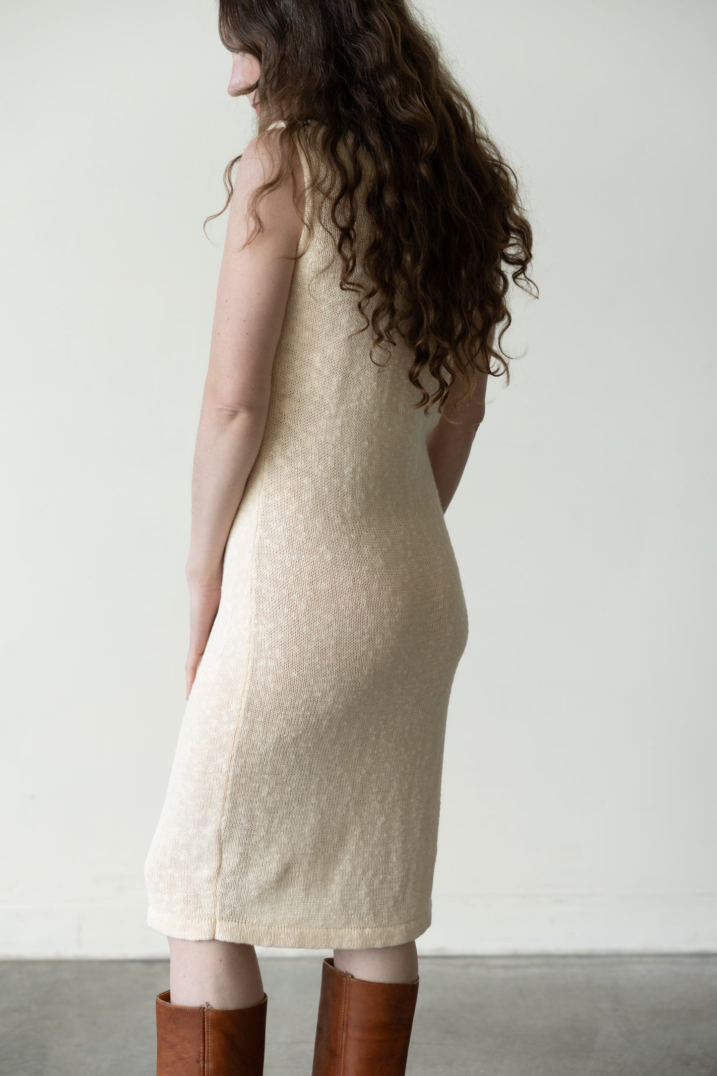 Ramie Cotton Knit Dress