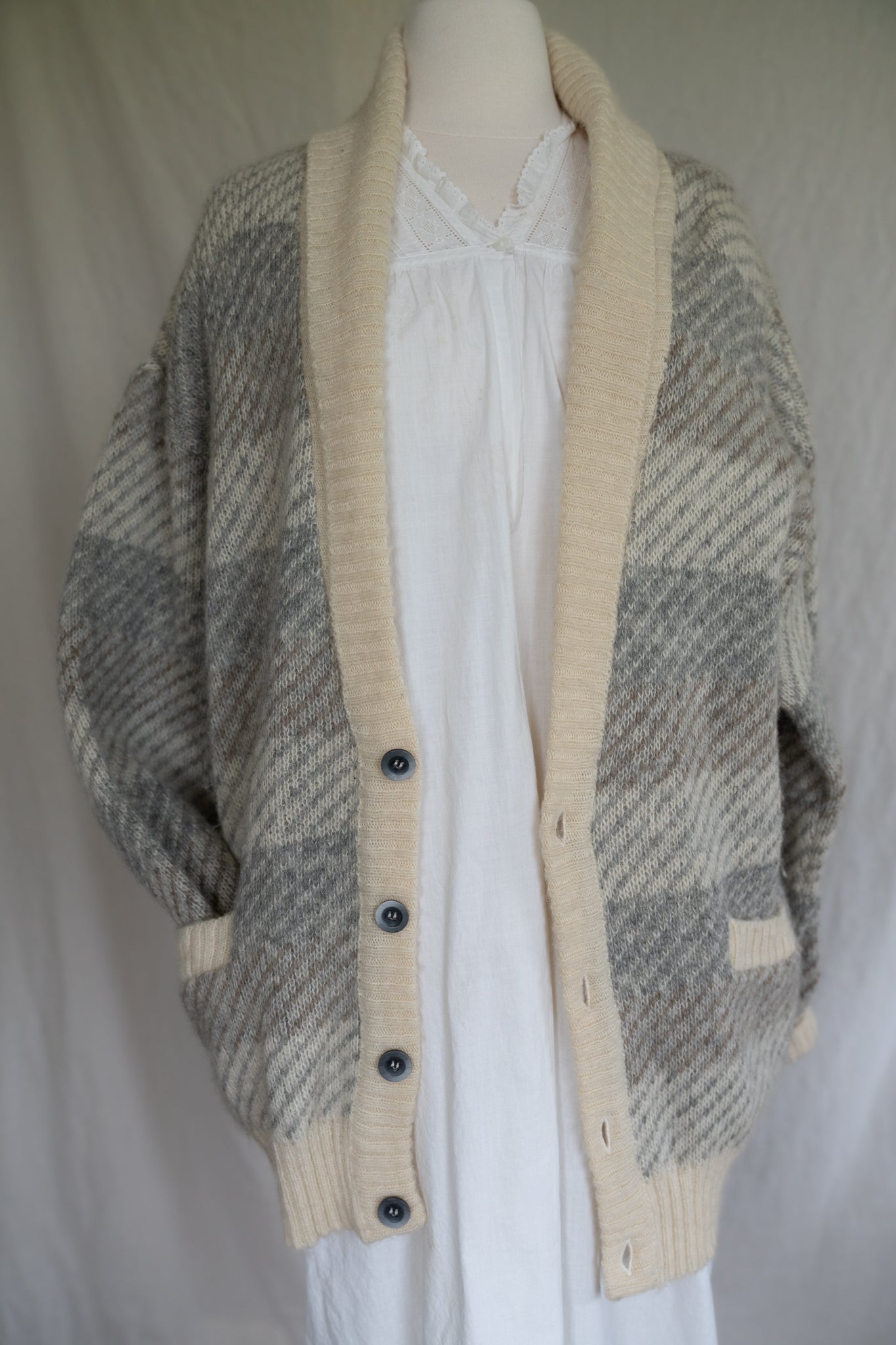 Wool Grandpa Cardigan