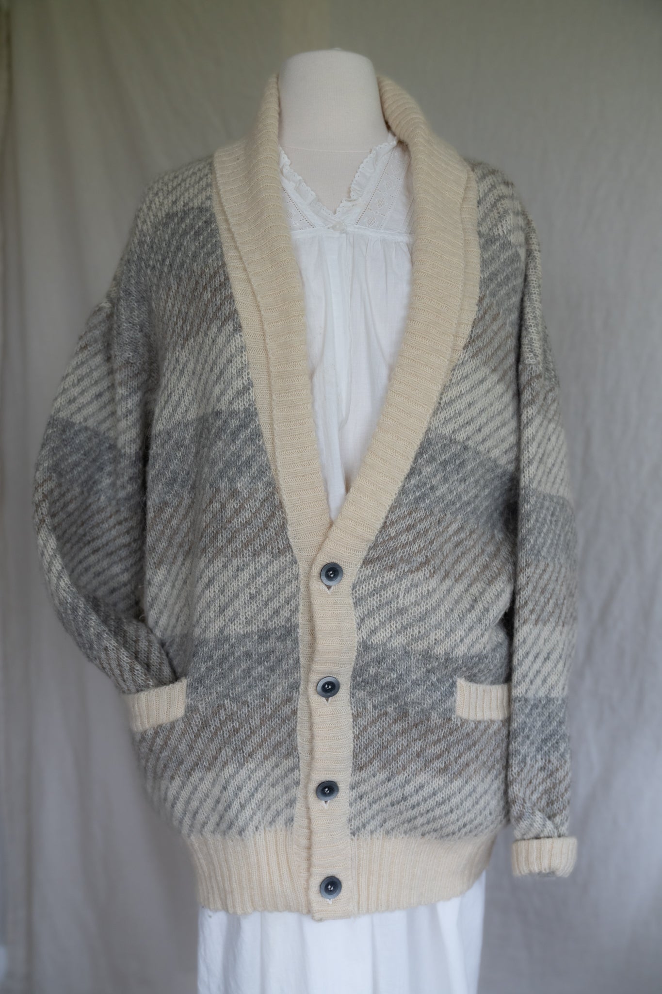 Wool Grandpa Cardigan