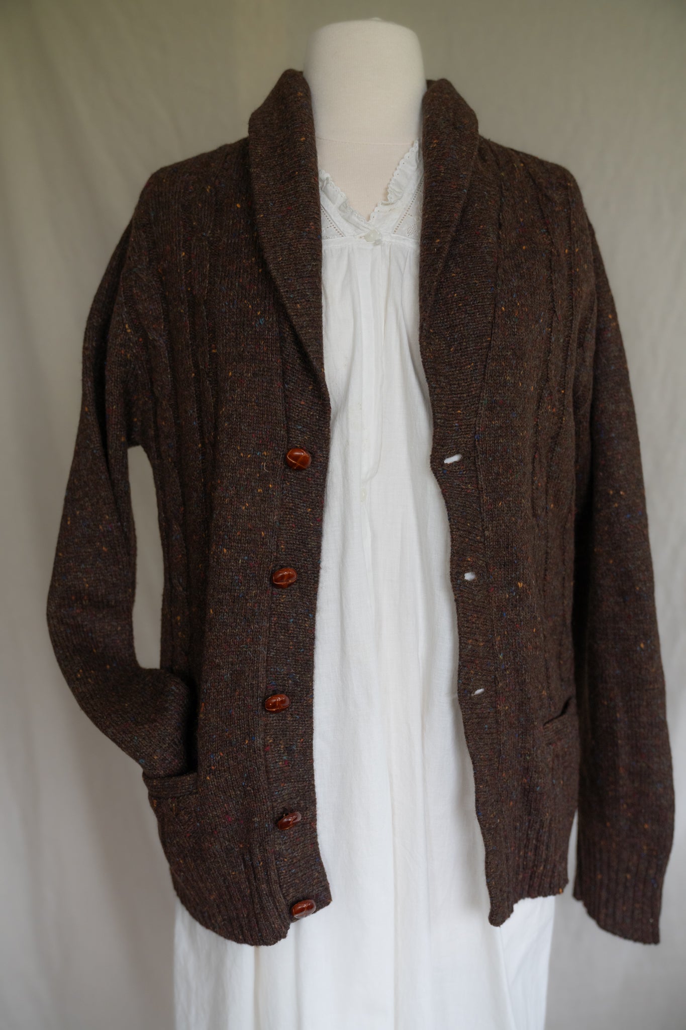 Flecked Wool Cardigan