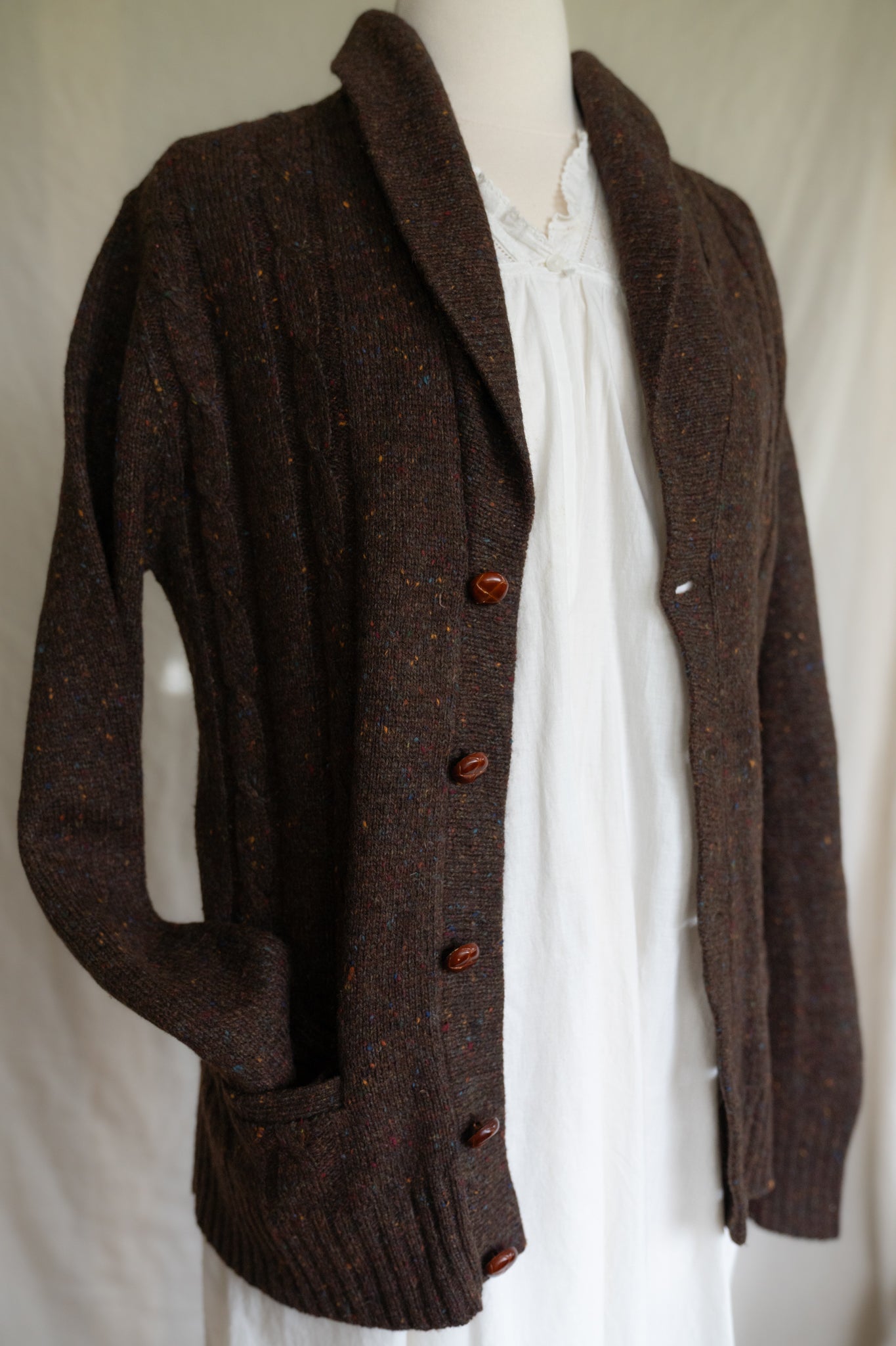 Flecked Wool Cardigan