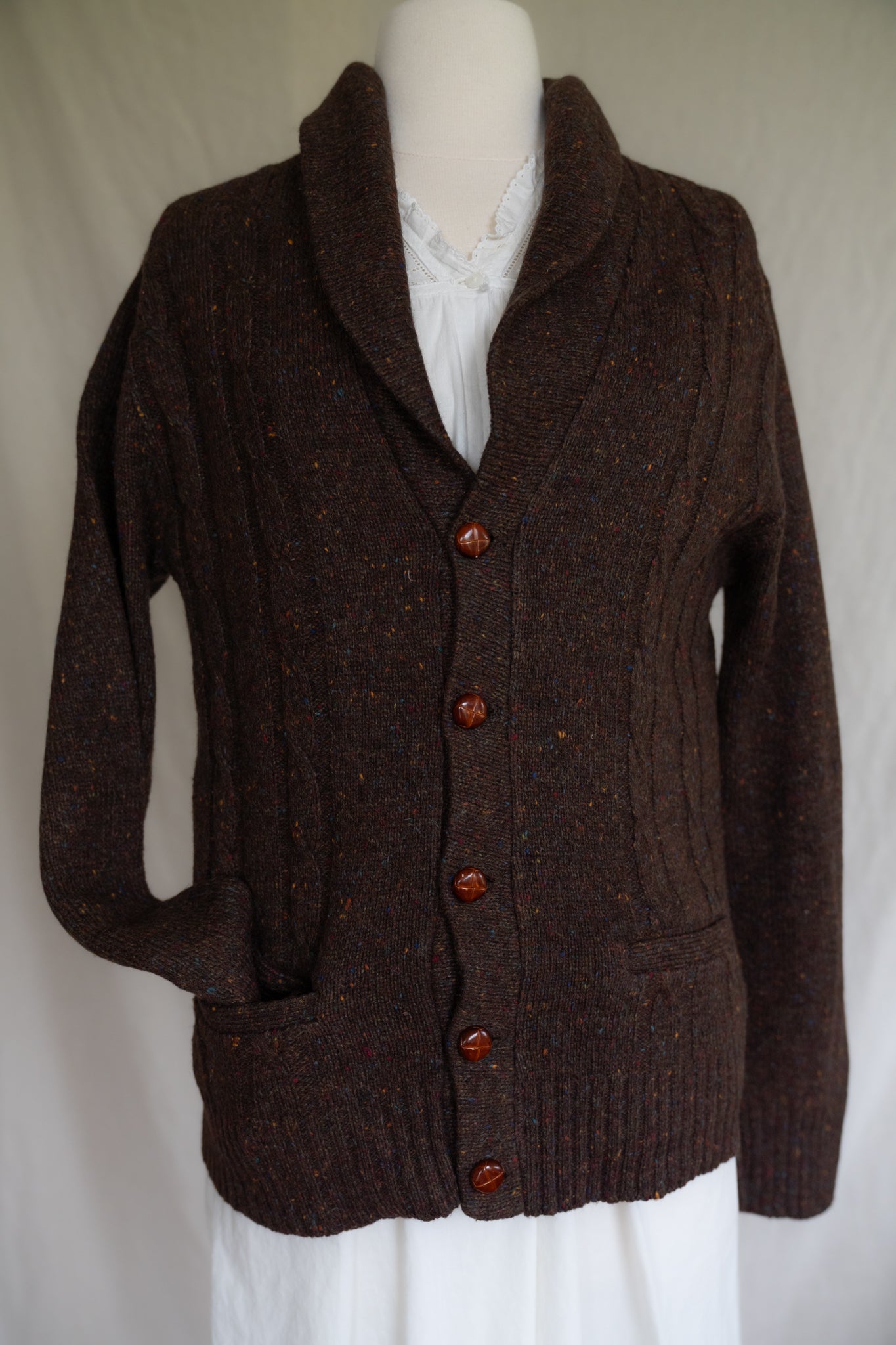 Flecked Wool Cardigan