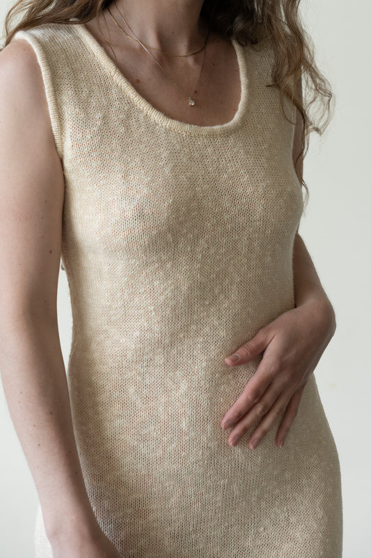 Ramie Cotton Knit Dress