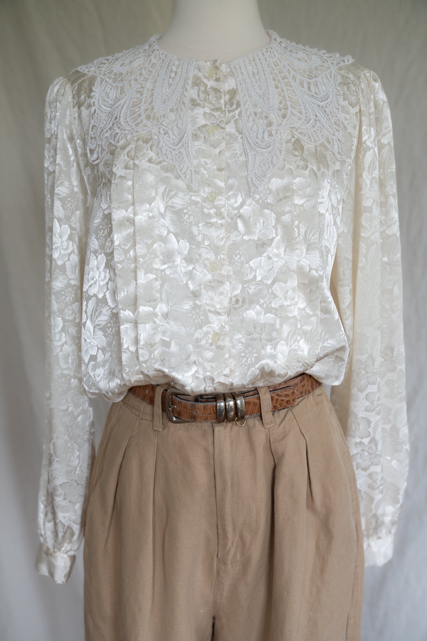 Cream Collared Blouse