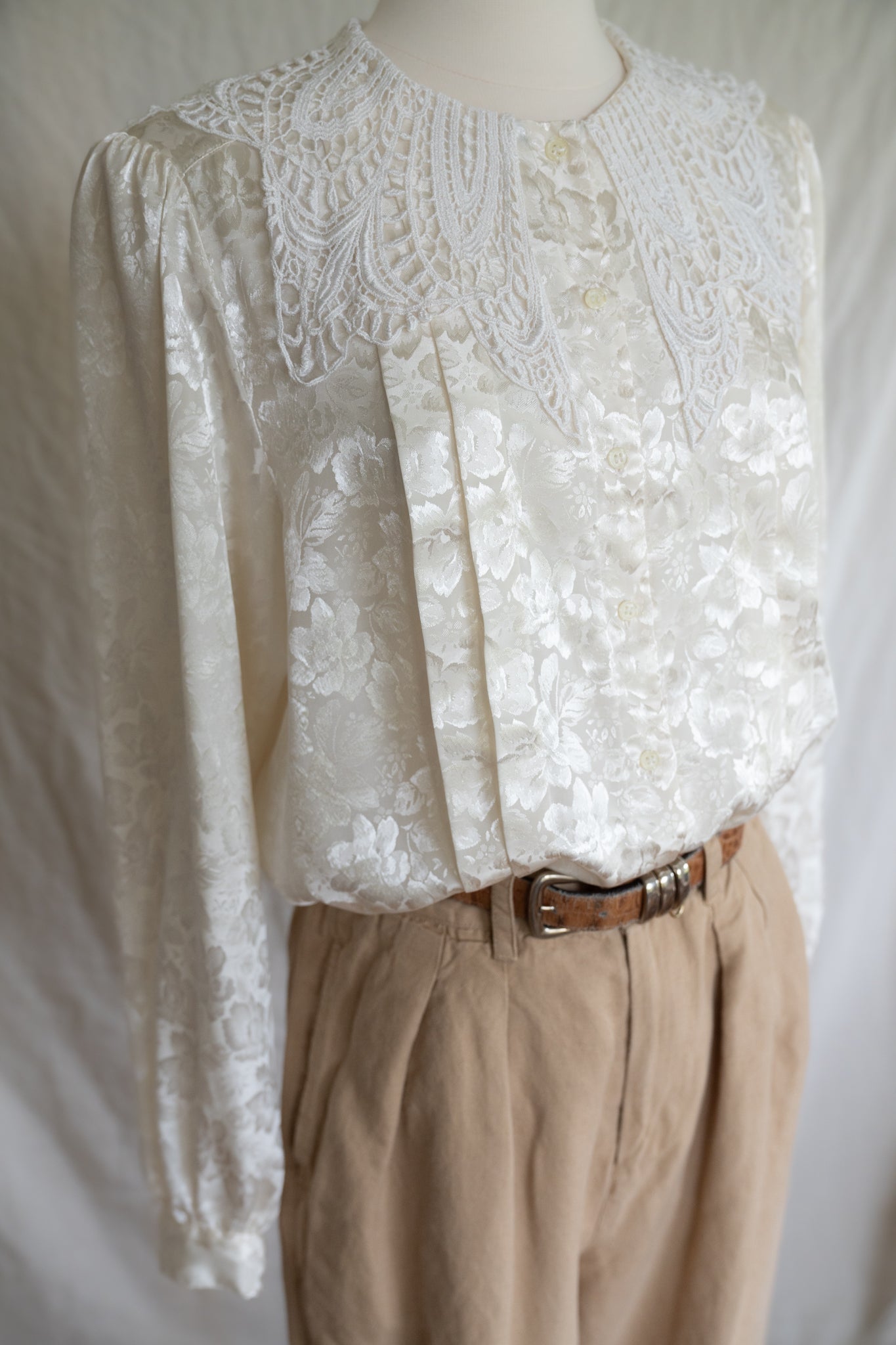 Cream Collared Blouse