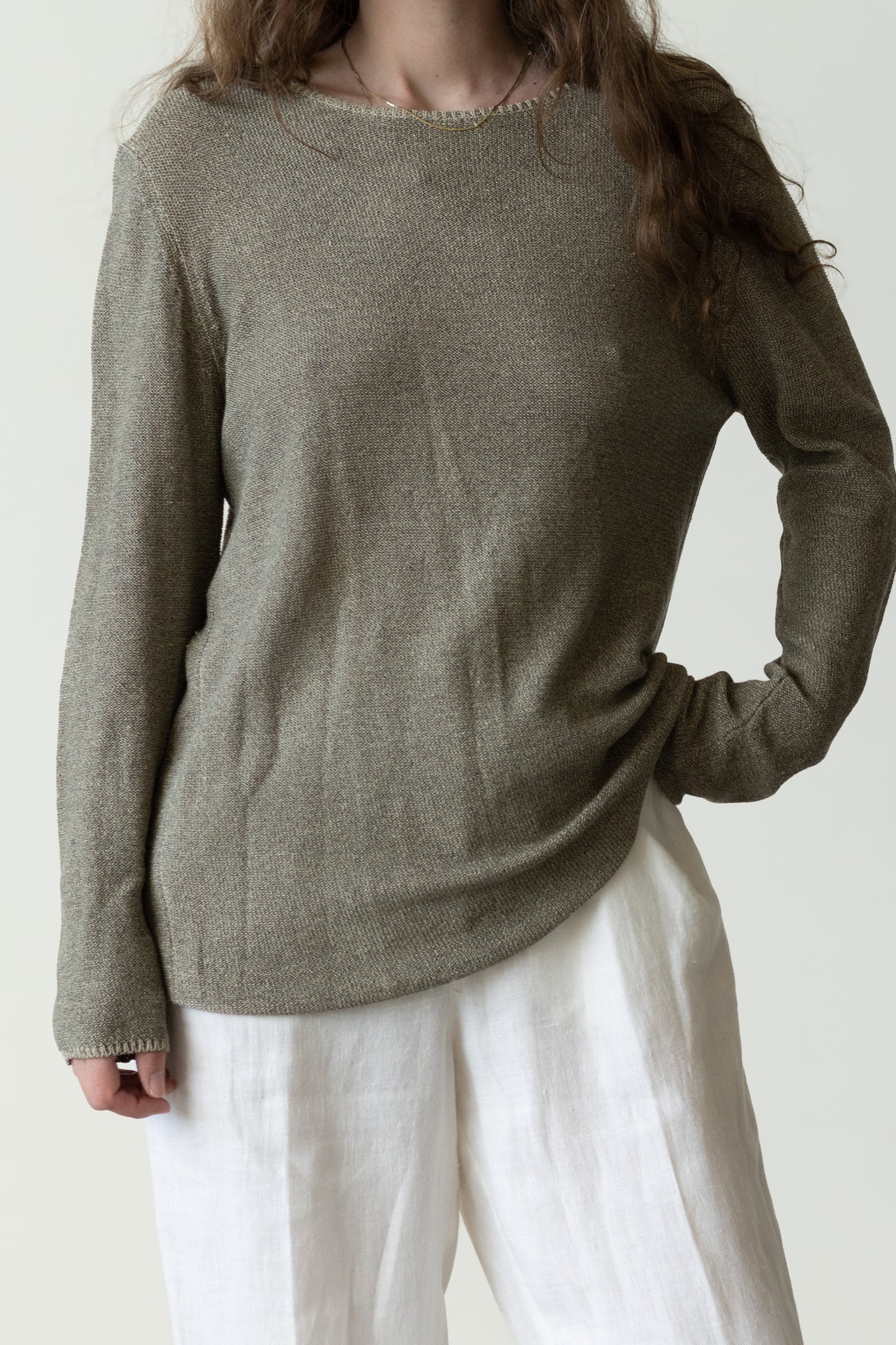 DKNY Linen Blend Pullover