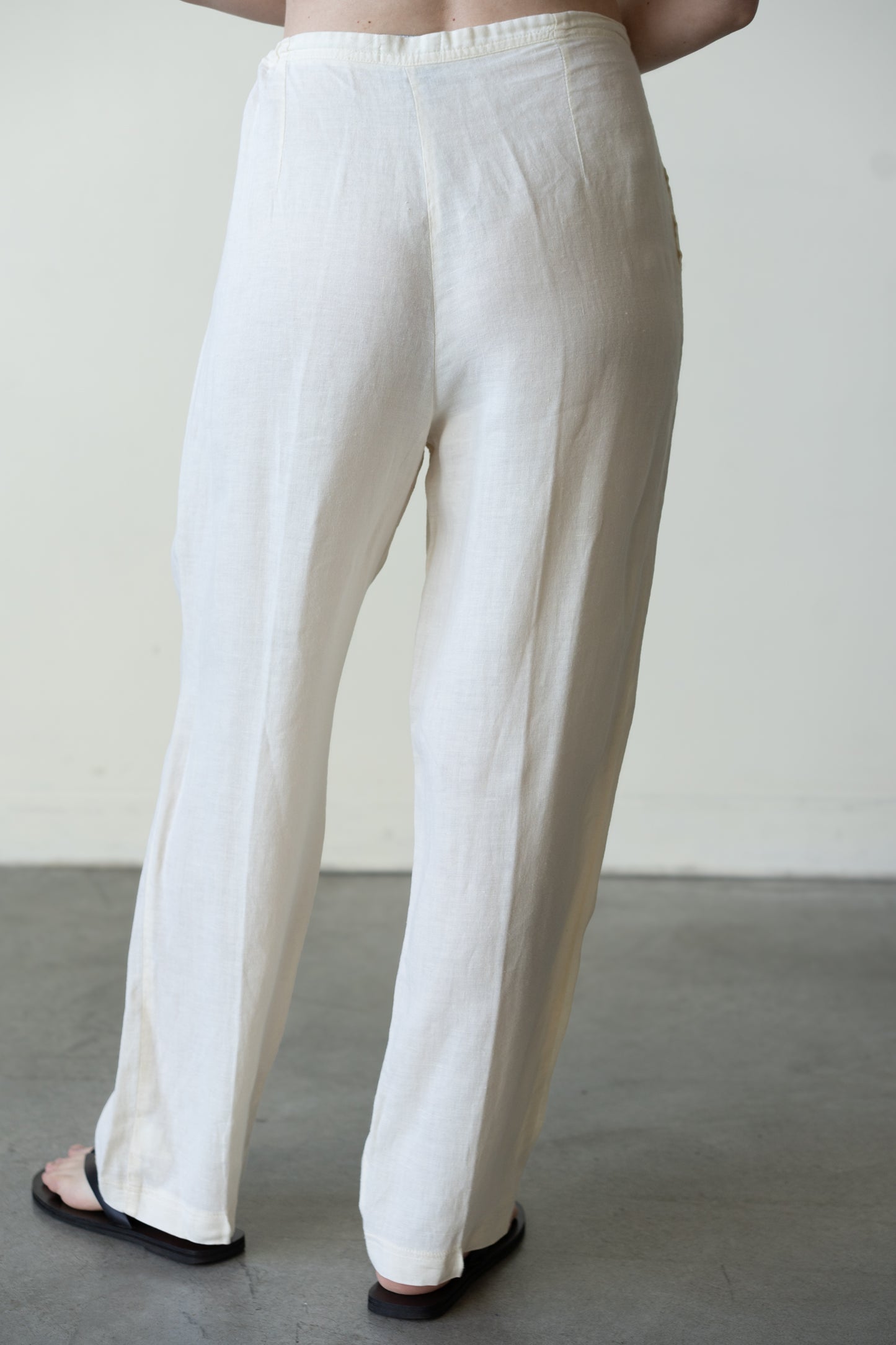 DKNY Linen Tie Waist Pants
