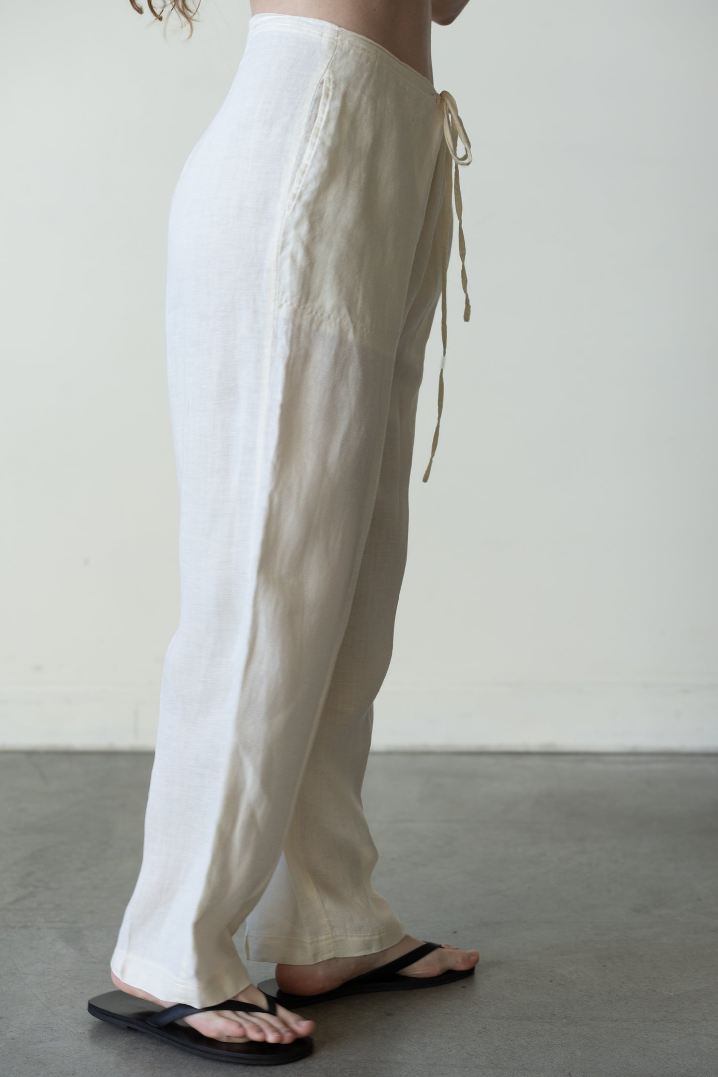DKNY Linen Tie Waist Pants