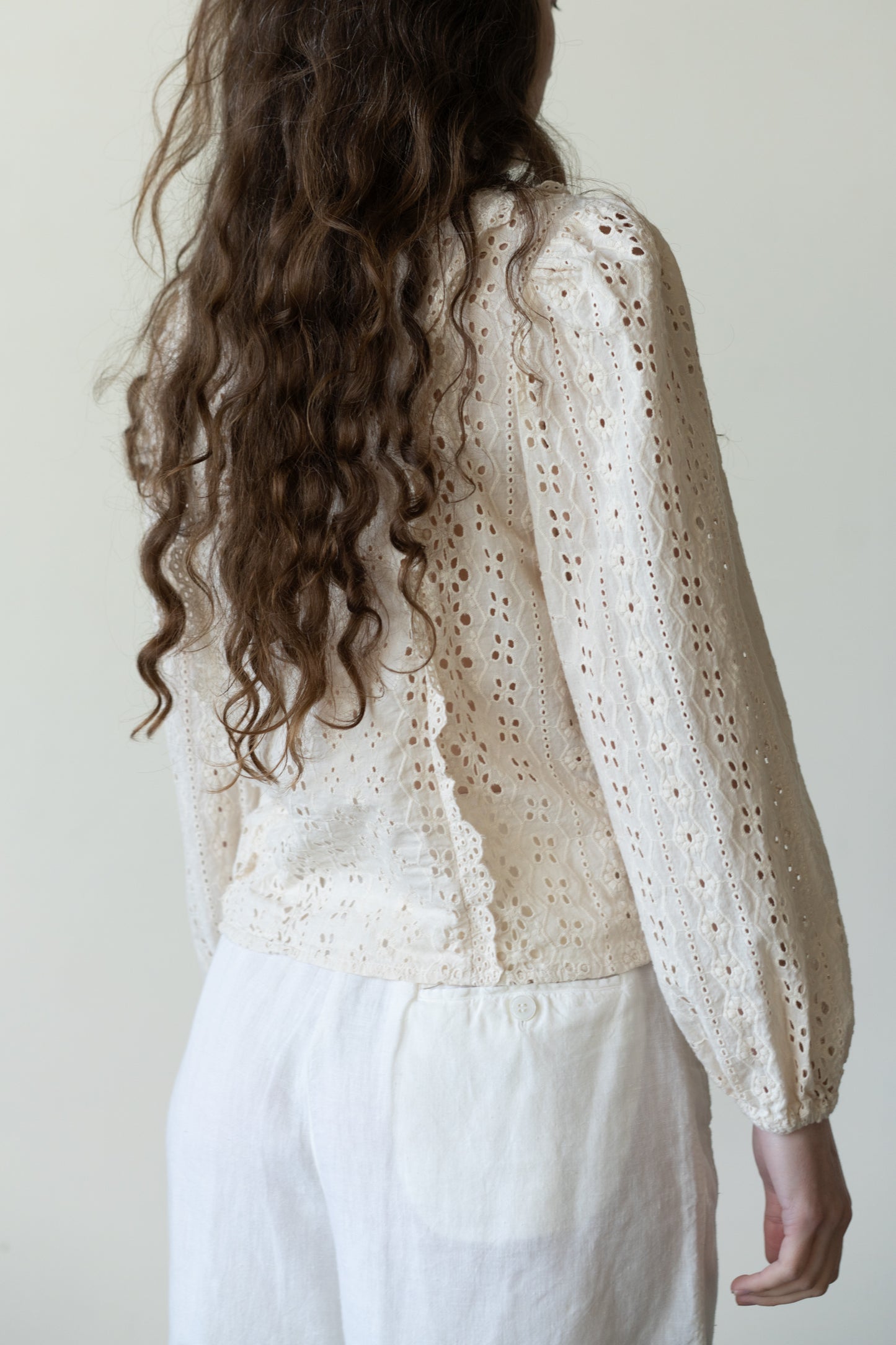 Eyelet Button Blouse