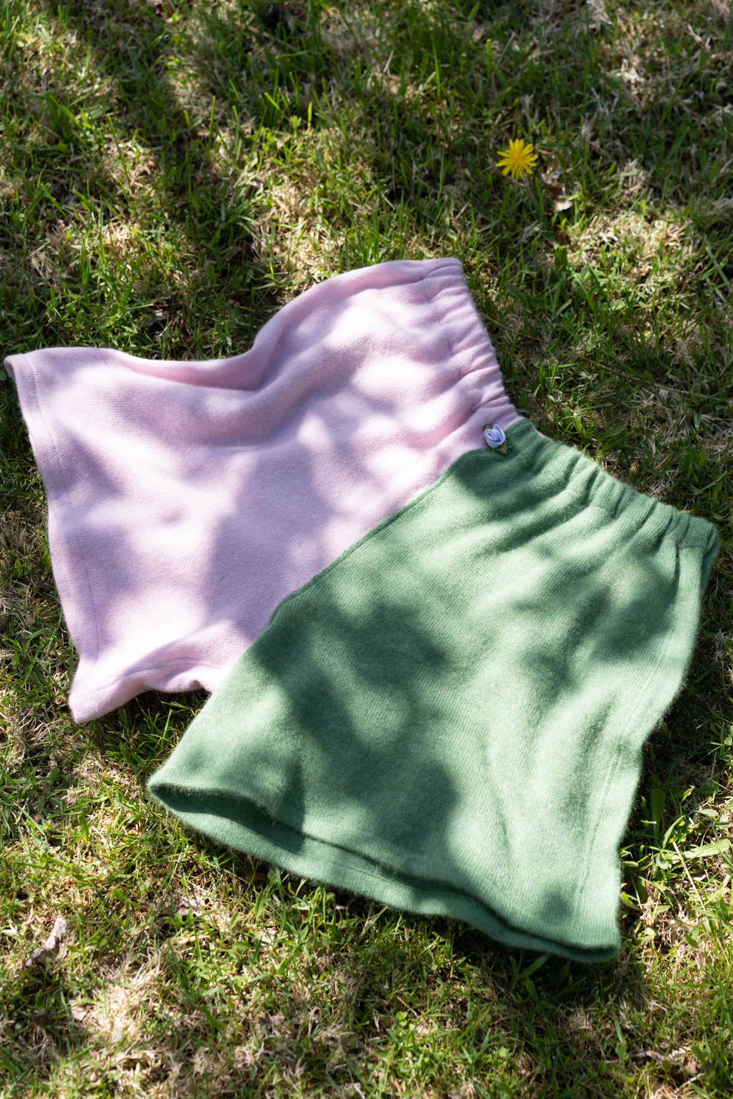 Moss & Lilac Cashmere Shorts