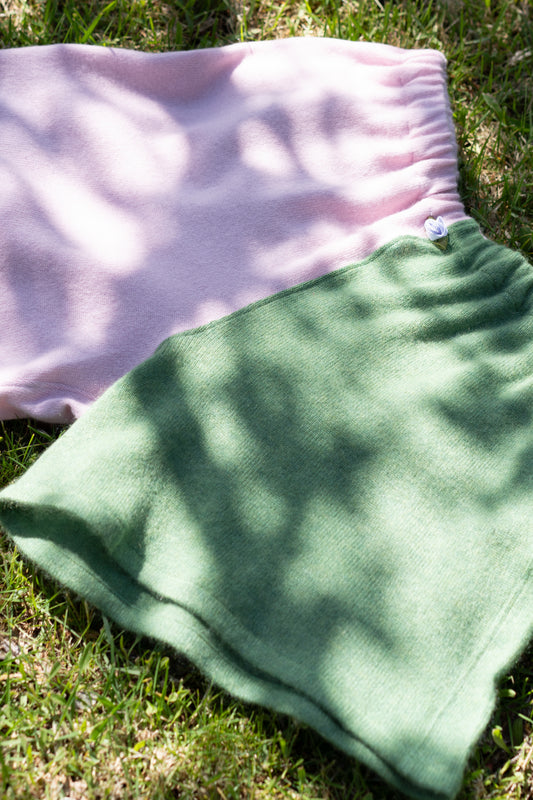 Moss & Lilac Cashmere Shorts