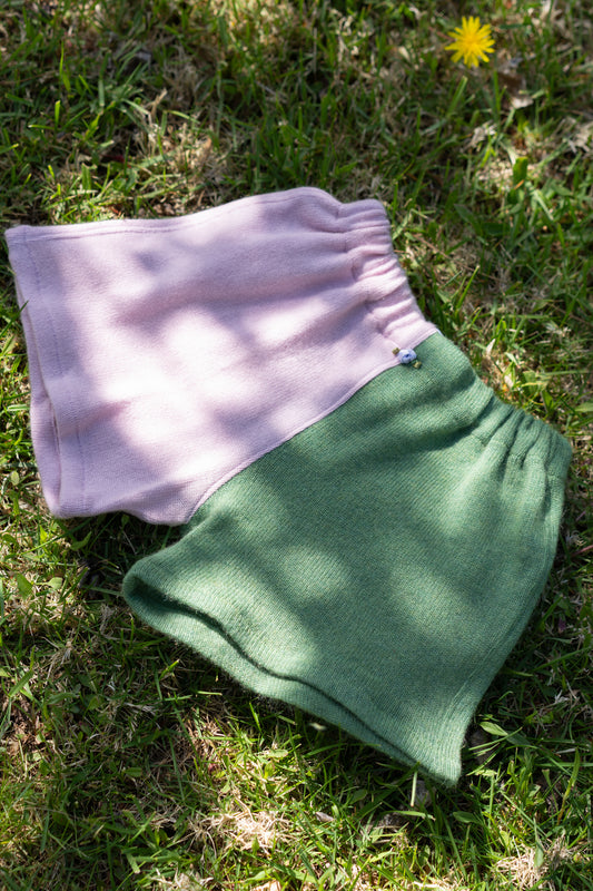 Moss & Lilac Cashmere Shorts (Toddler)