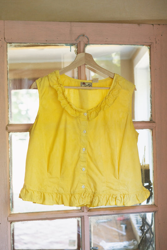 Botanically Dyed Cotton Ruffle Tank