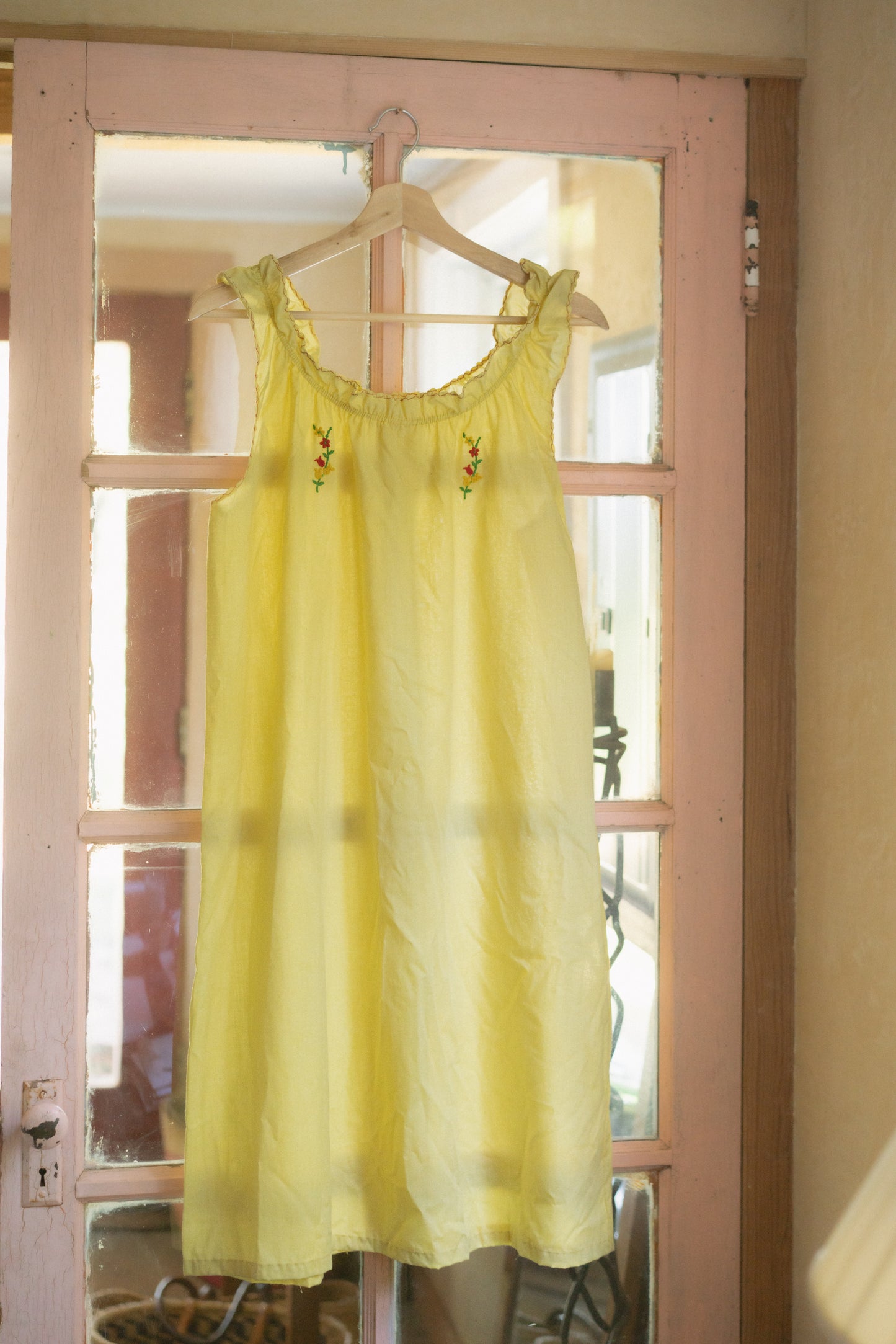 Botanically Dyed Vintage Embroidered Nightie
