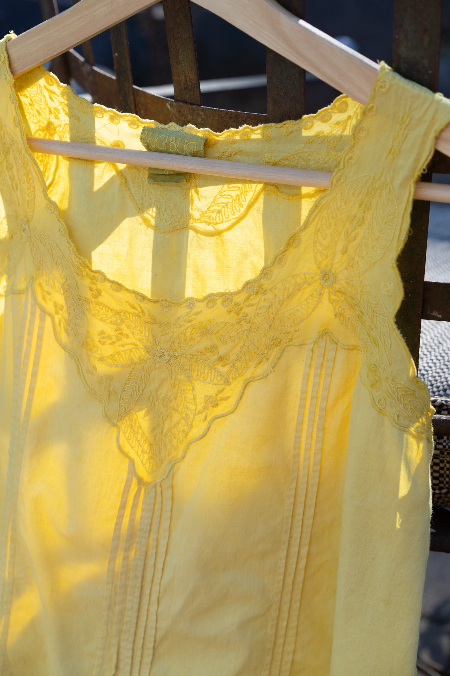 Botanically Dyed Cotton Pintuck Tank