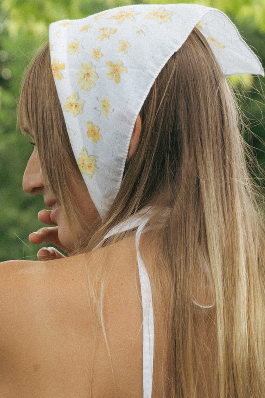 Daisy Day Tie Head Scarf