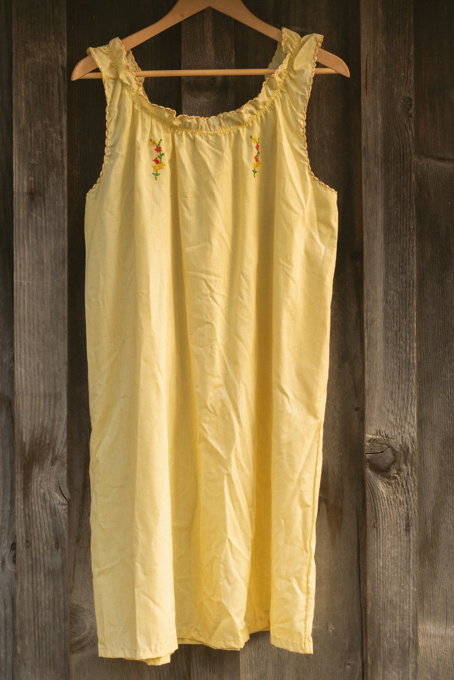 Botanically Dyed Vintage Embroidered Nightie