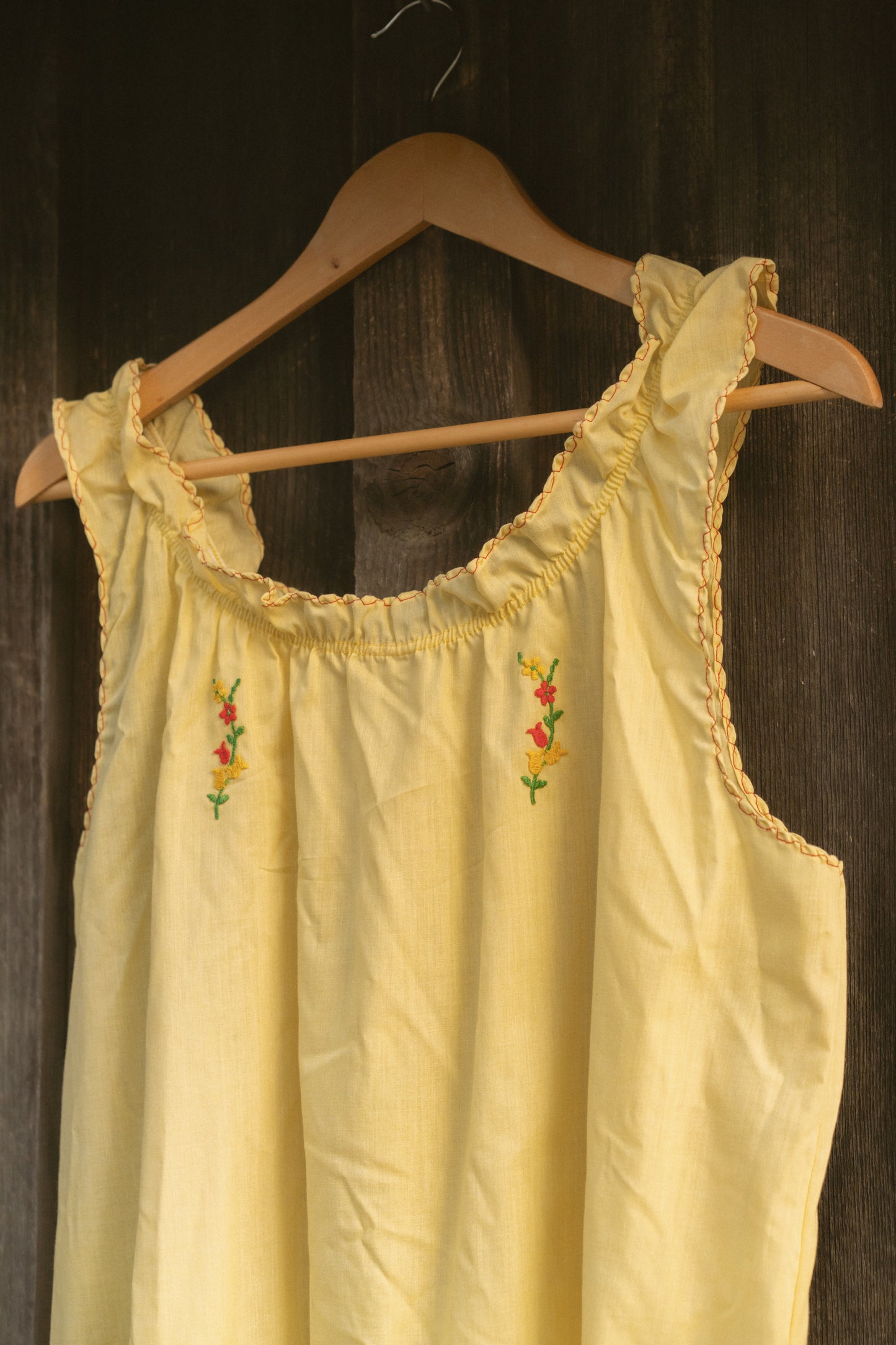 Botanically Dyed Vintage Embroidered Nightie