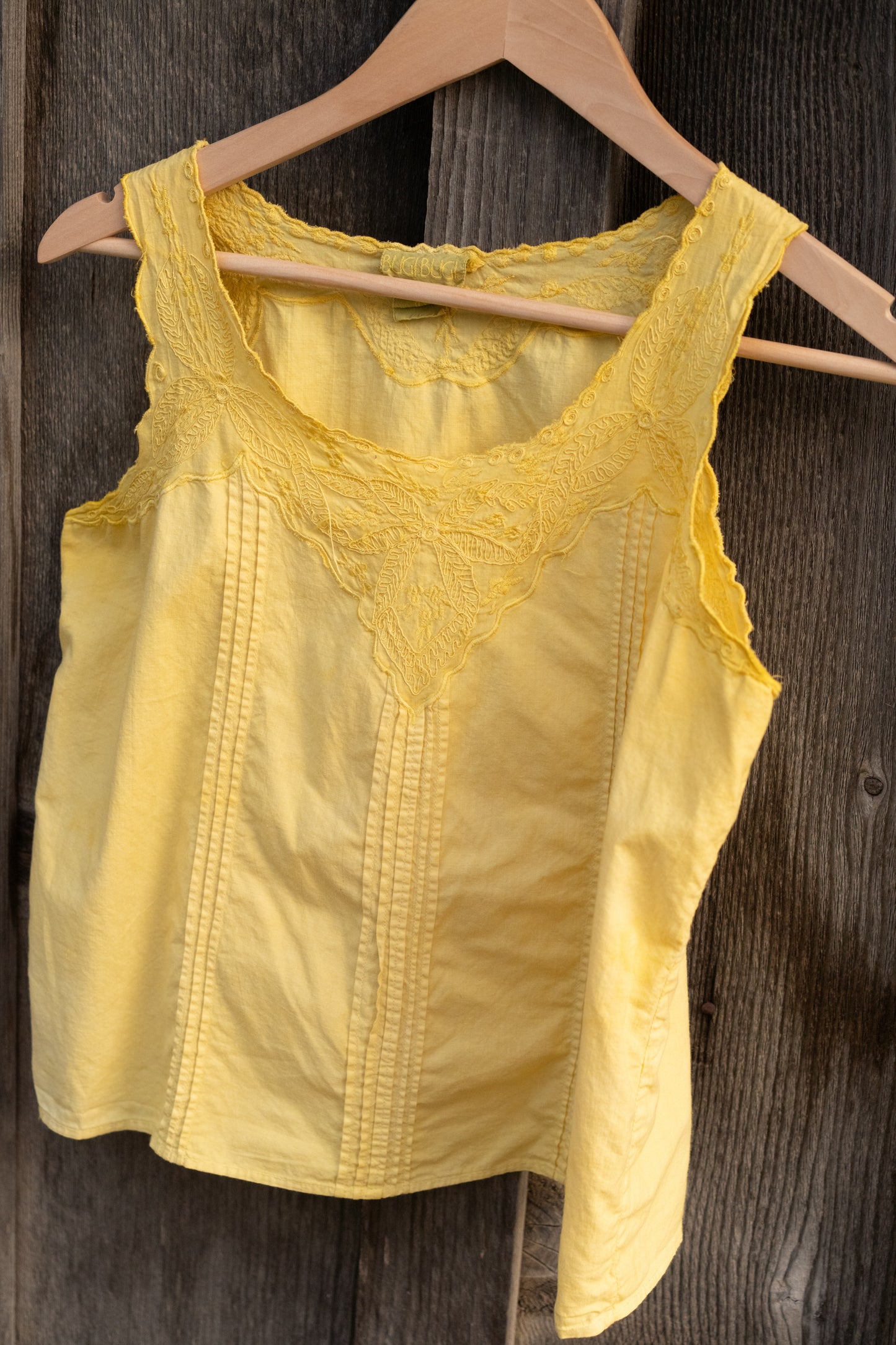 Botanically Dyed Cotton Pintuck Tank