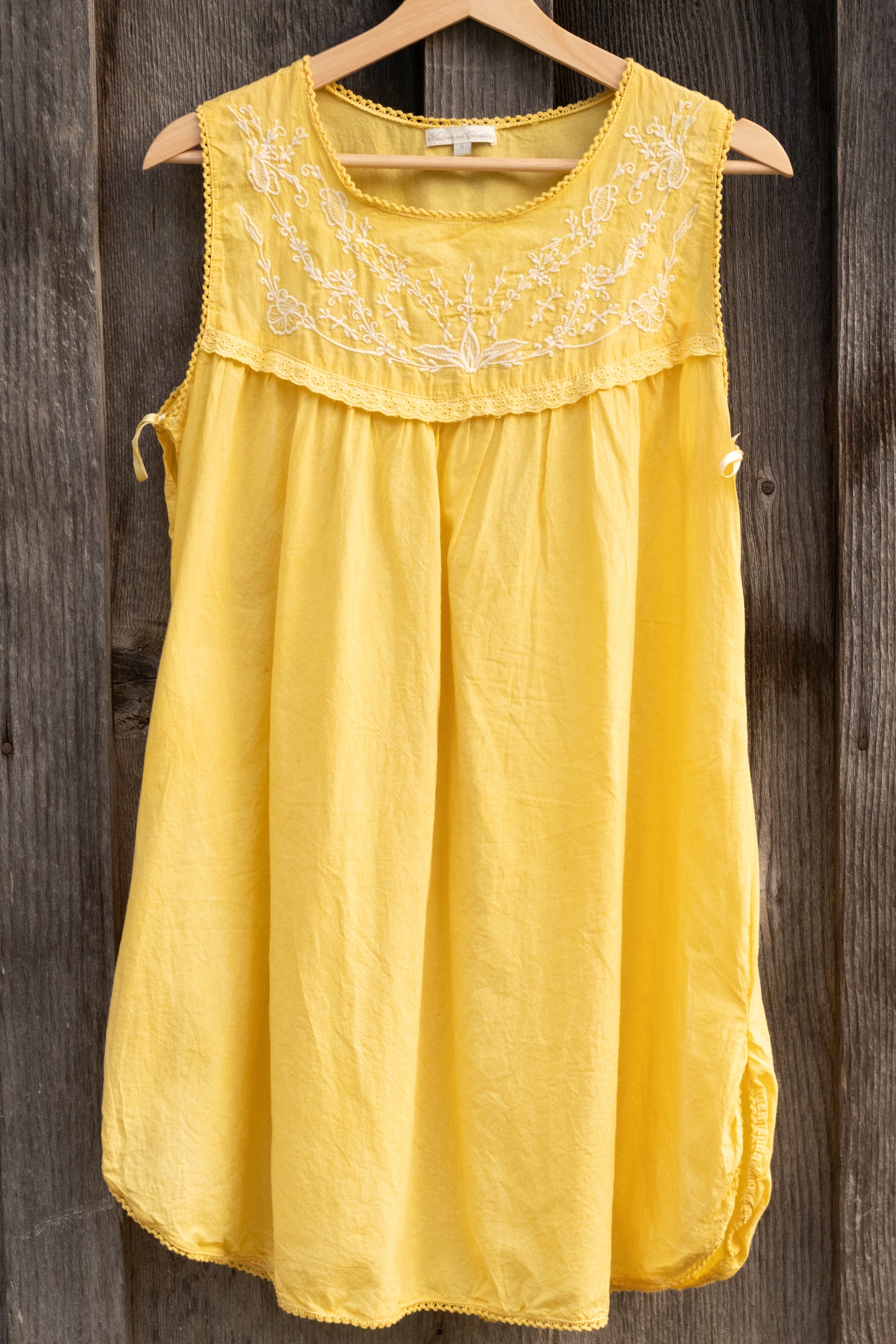 Botanically Dyed Cotton Embroidered Dress