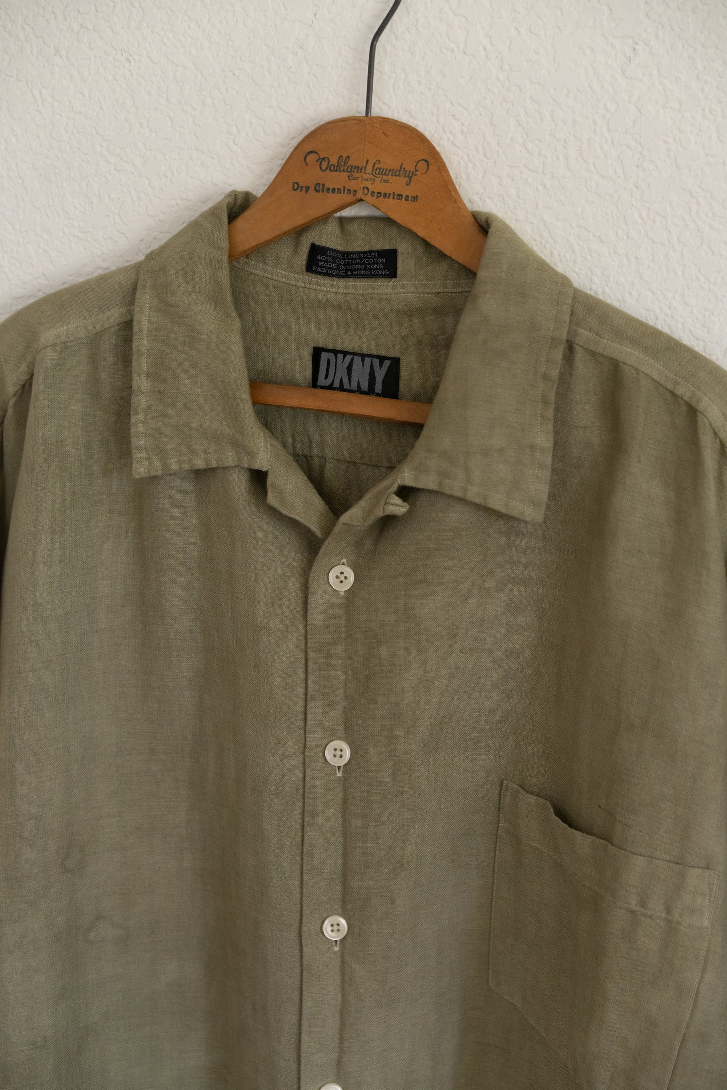 Botanically Dyed DKNY Linen Button-Up