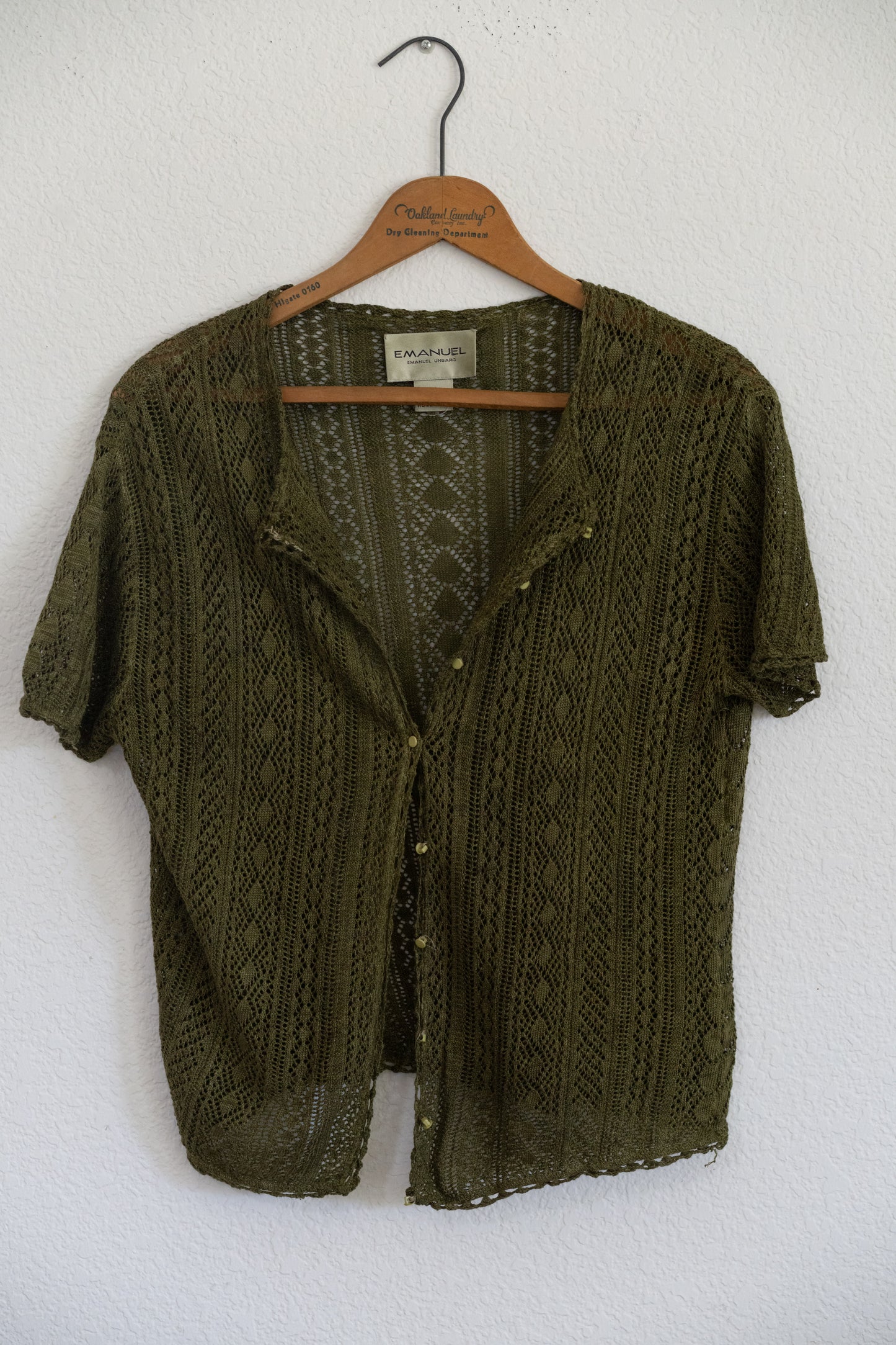 Botanically Dyed Emanuel Ungaro Linen Silk Knit Cardigan