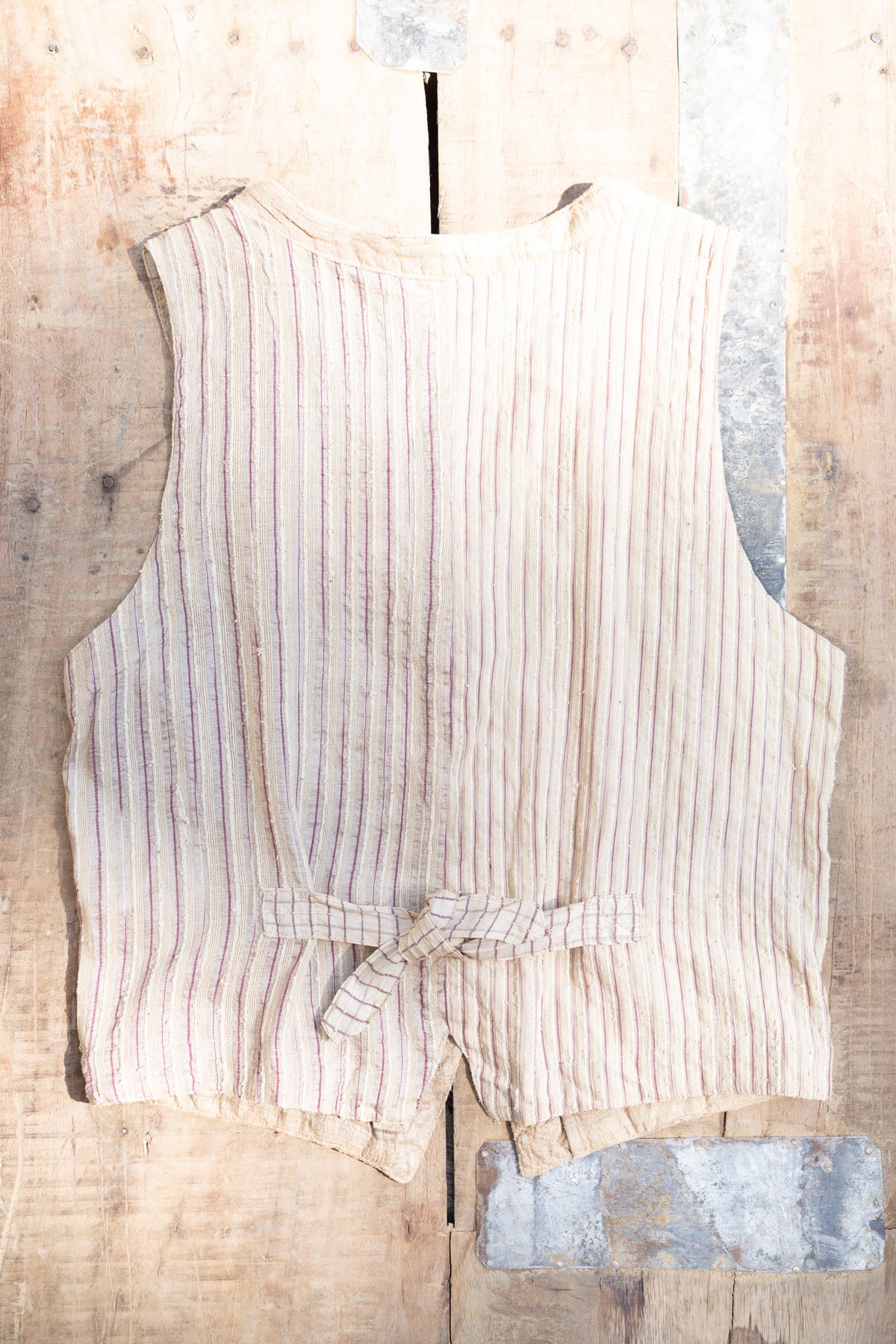 Silk Patchwork Tie Back Vest