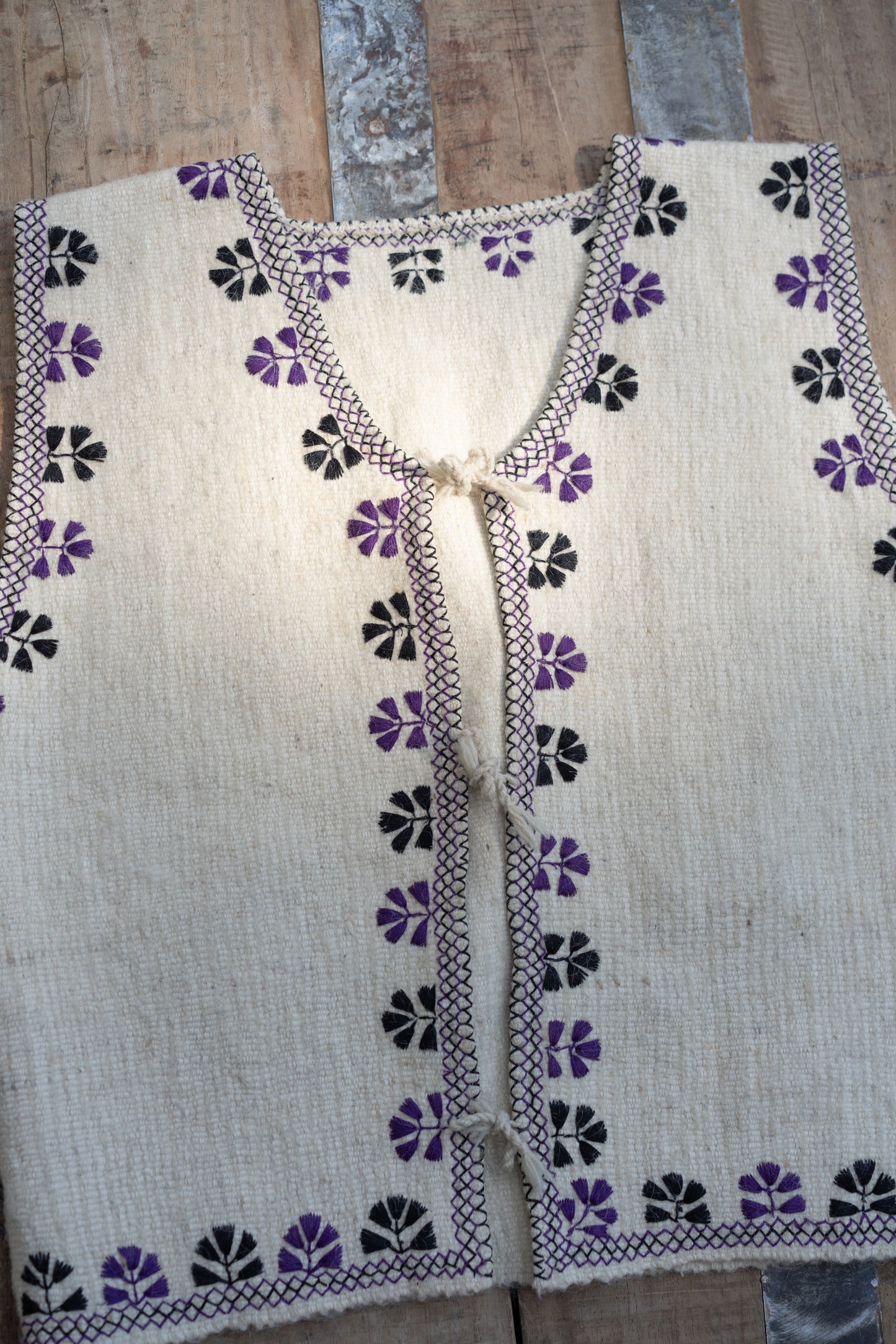 Embroidered Wool Vest