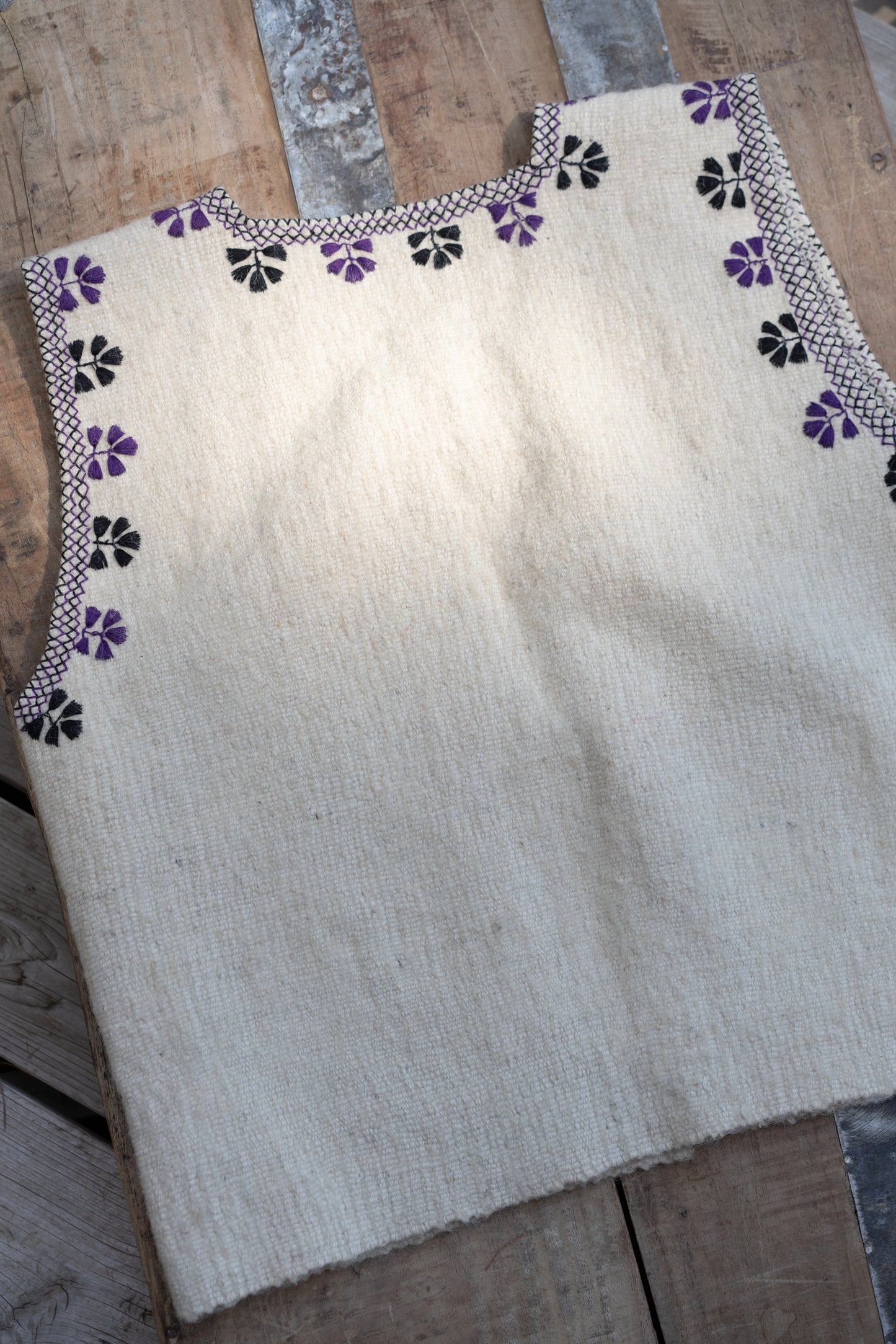 Embroidered Wool Vest