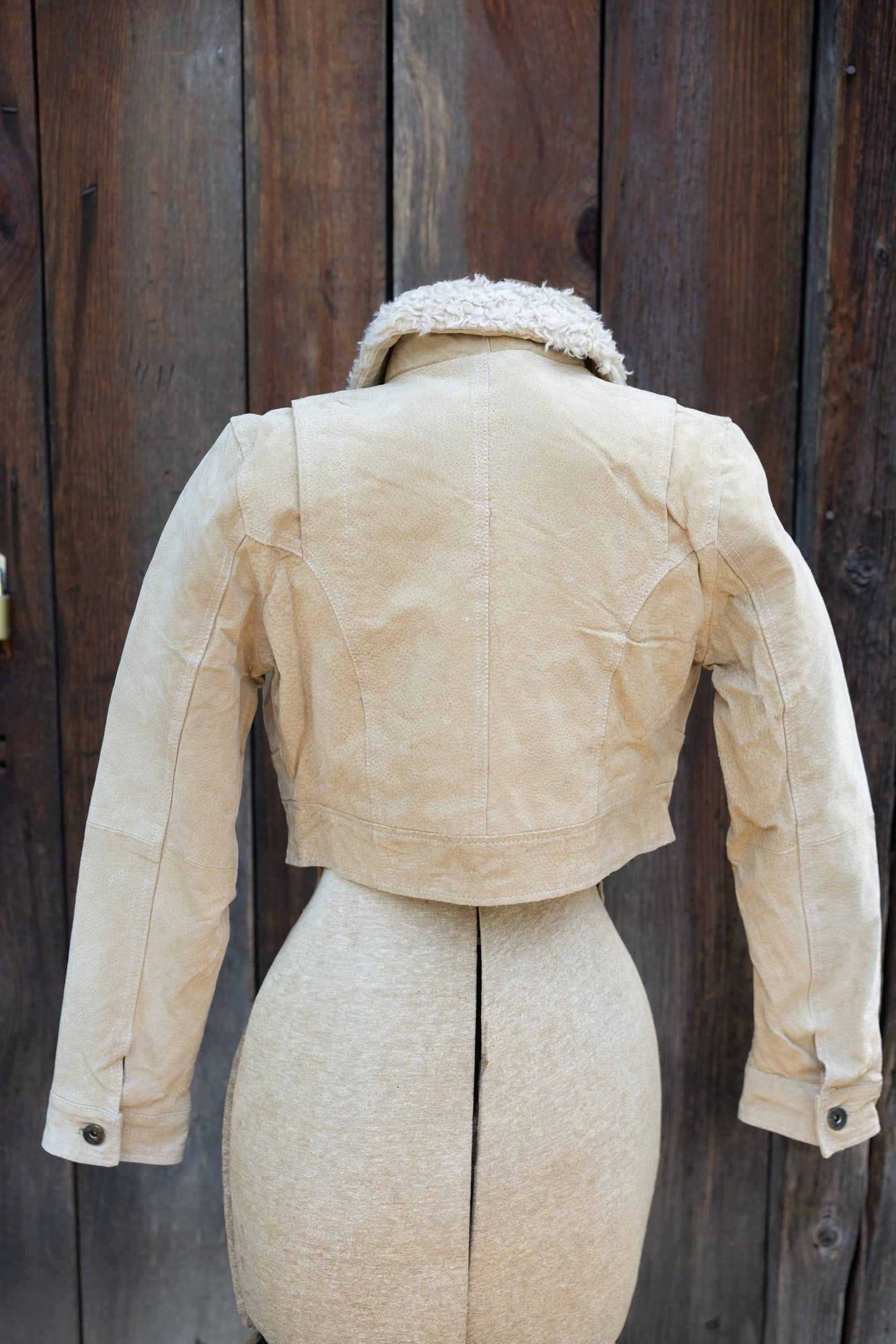 Jou Jou Cropped Suede Jacket