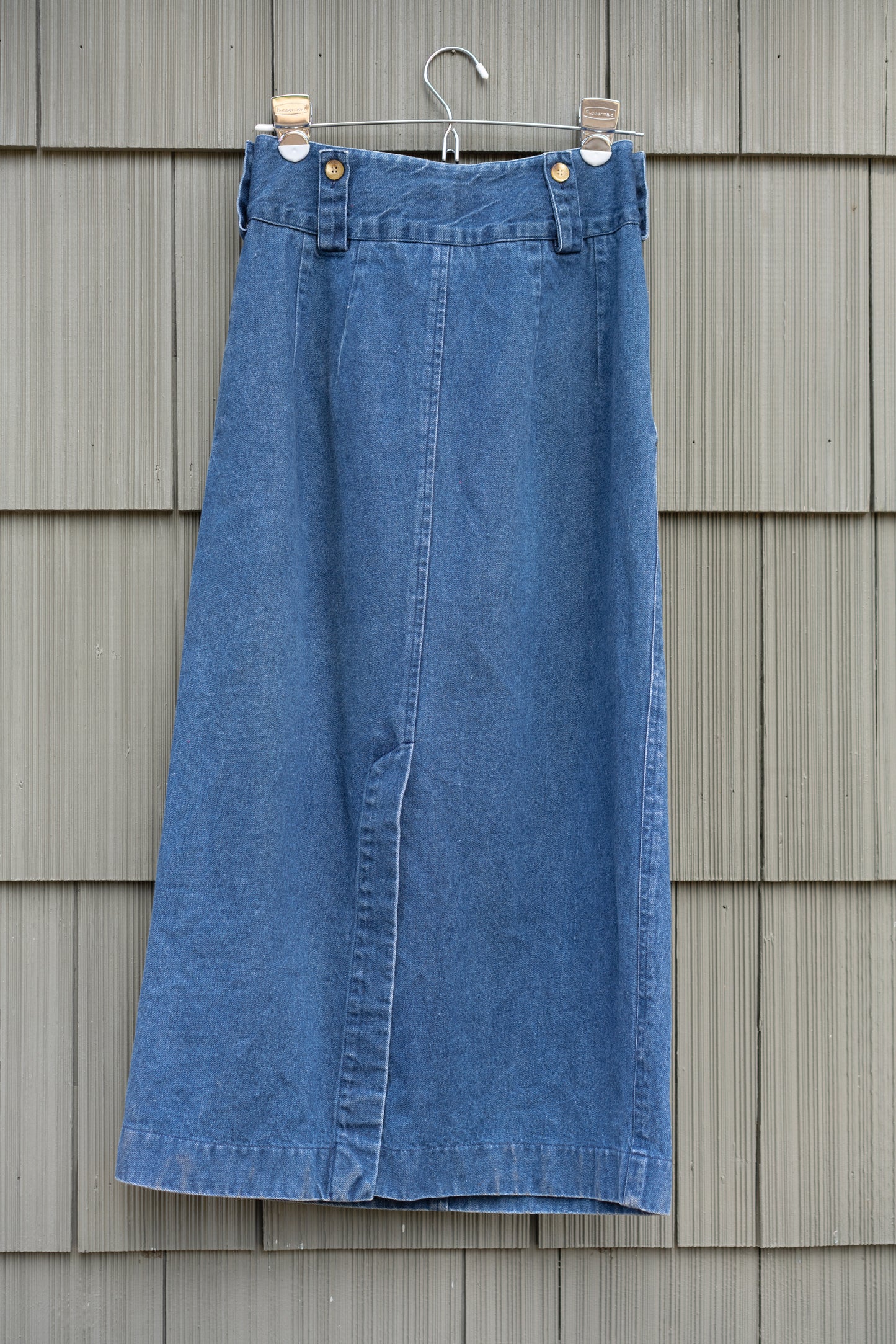 Outback Red Buckle Denim Maxi Skirt