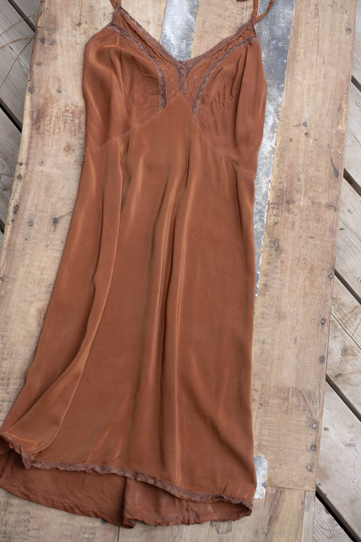 Hand-Dyed Rayon Crepe Slip Dress