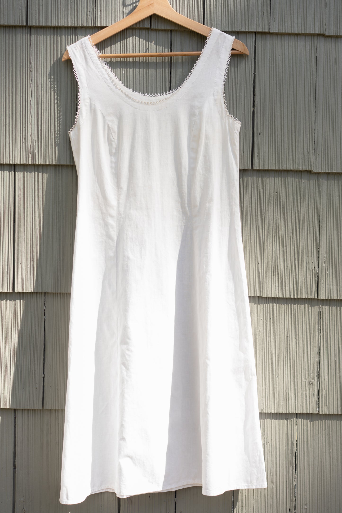 White Cotton Slip Dress