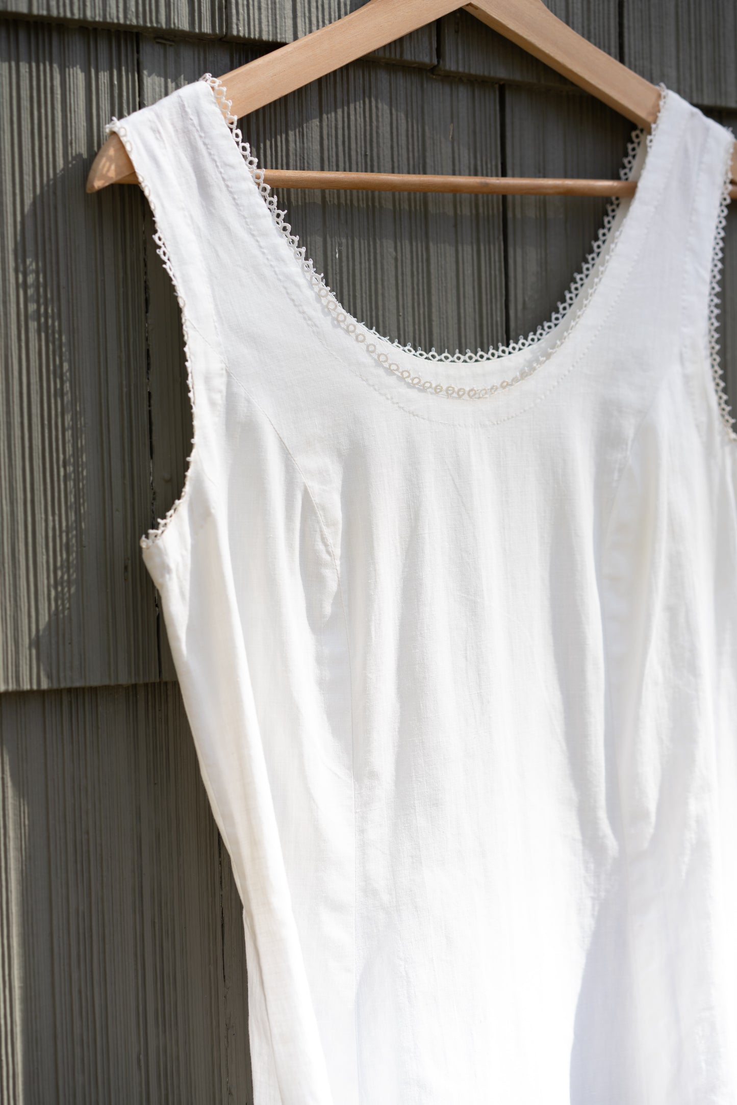 White Cotton Slip Dress