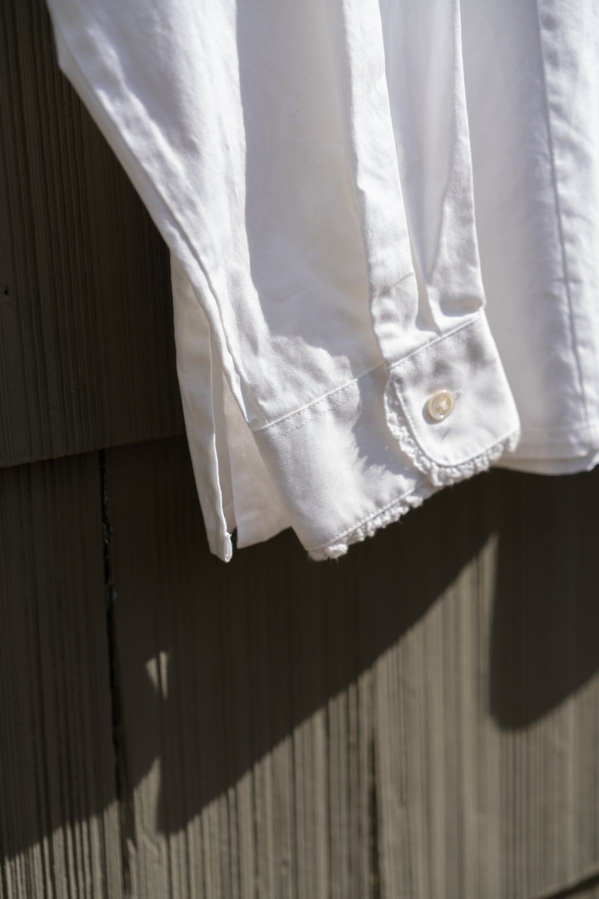 Lace Trim Cotton Button Up