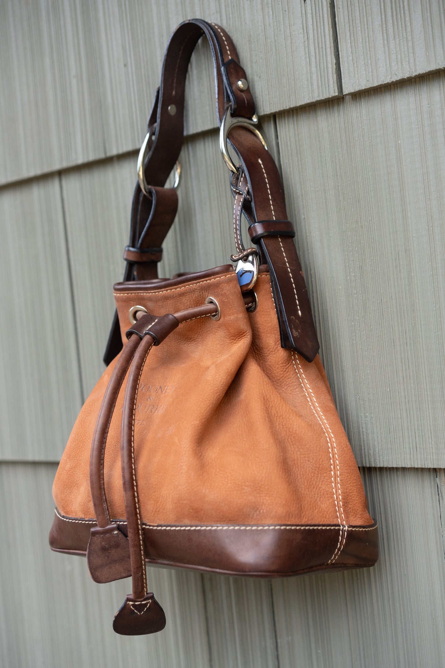 Dooney & Bourke Leather Drawstring Bucket Bag