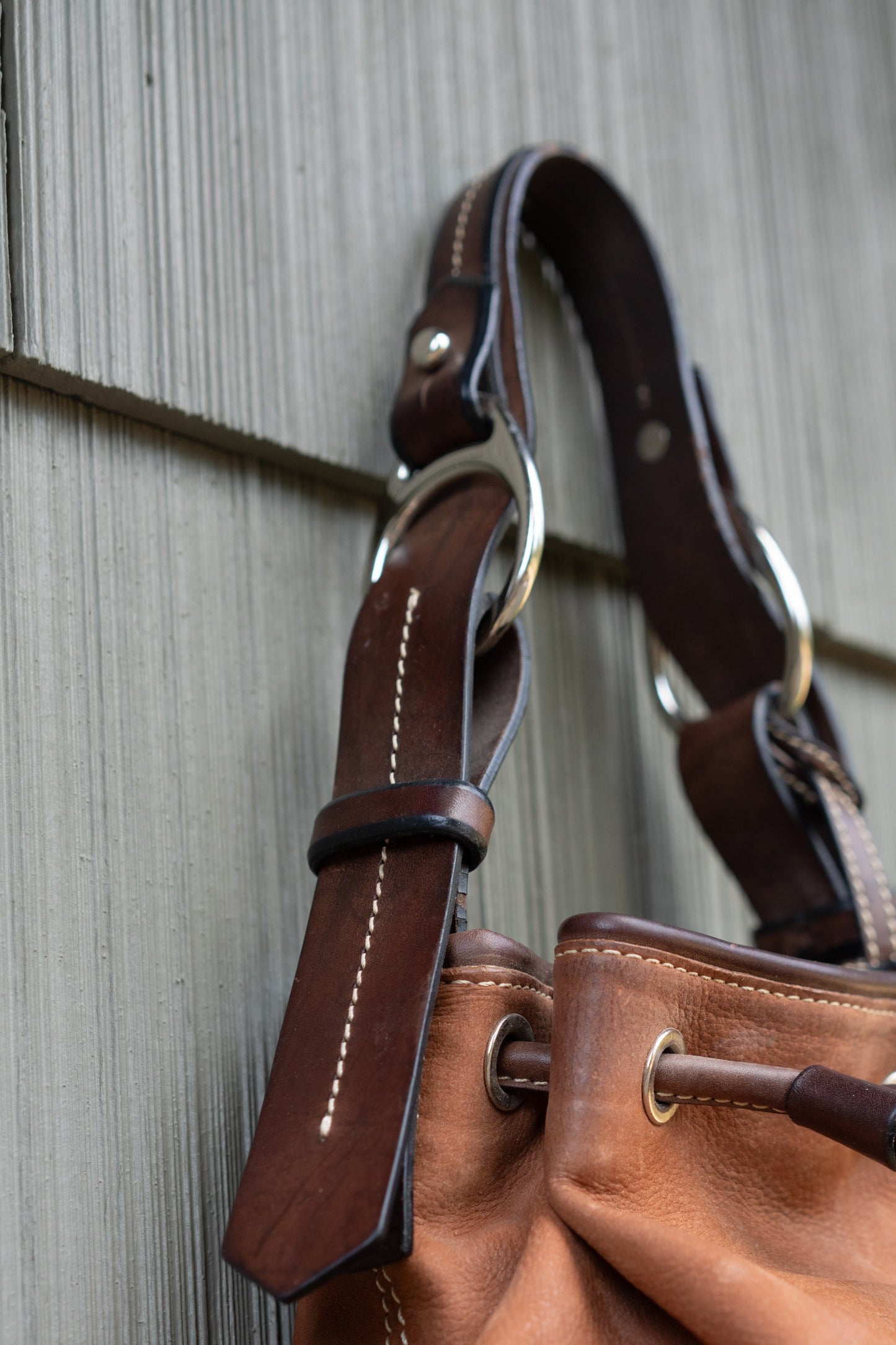 Dooney & Bourke Leather Drawstring Bucket Bag