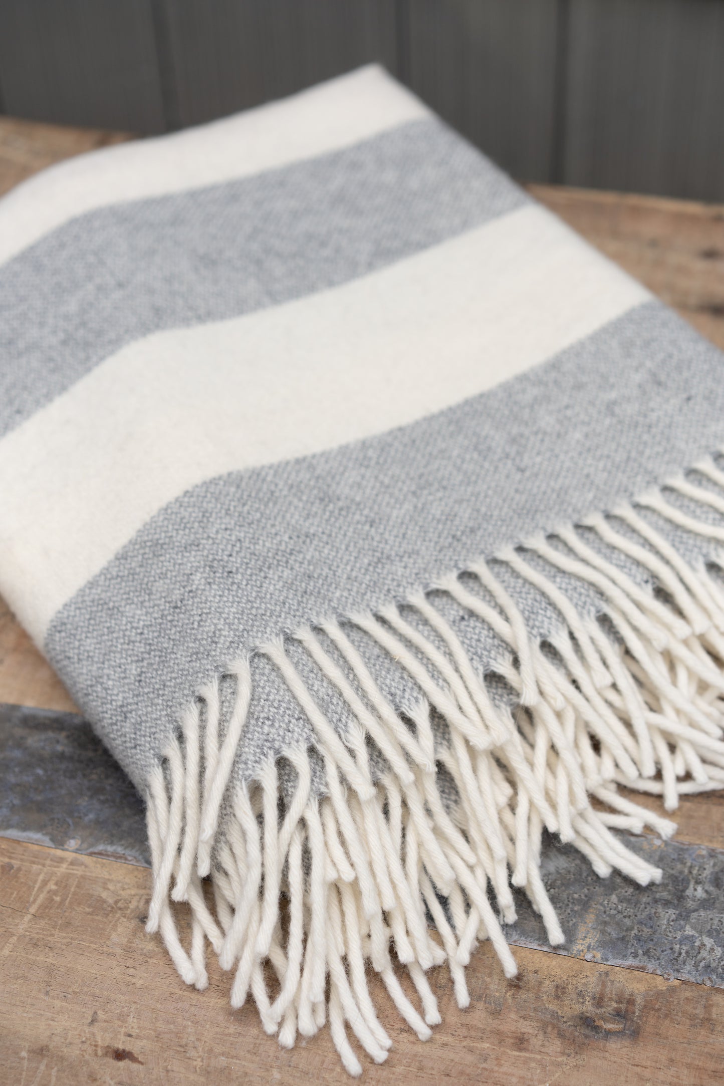 Faribault Wool Stripe Throw Blanket