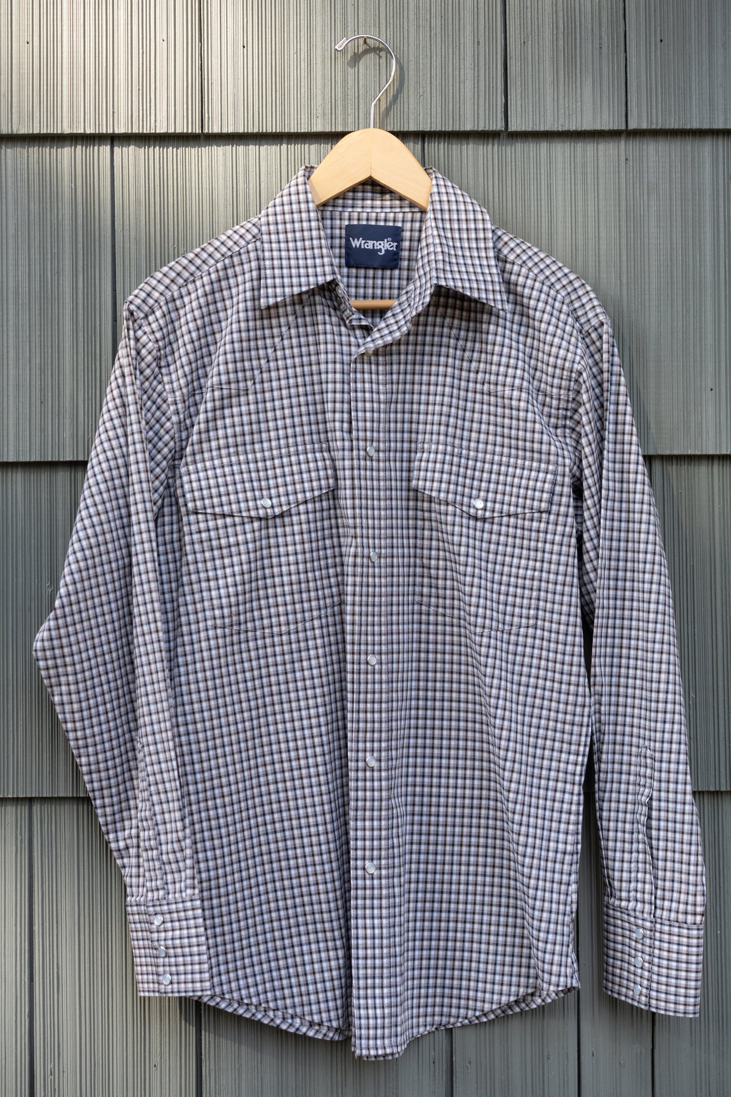 Wrangler Plaid Western Snap Shirt