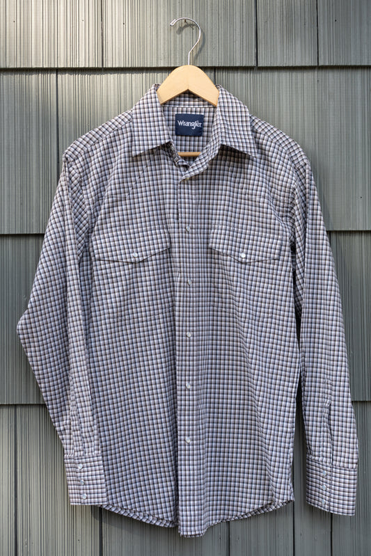 Wrangler Plaid Western Snap Shirt