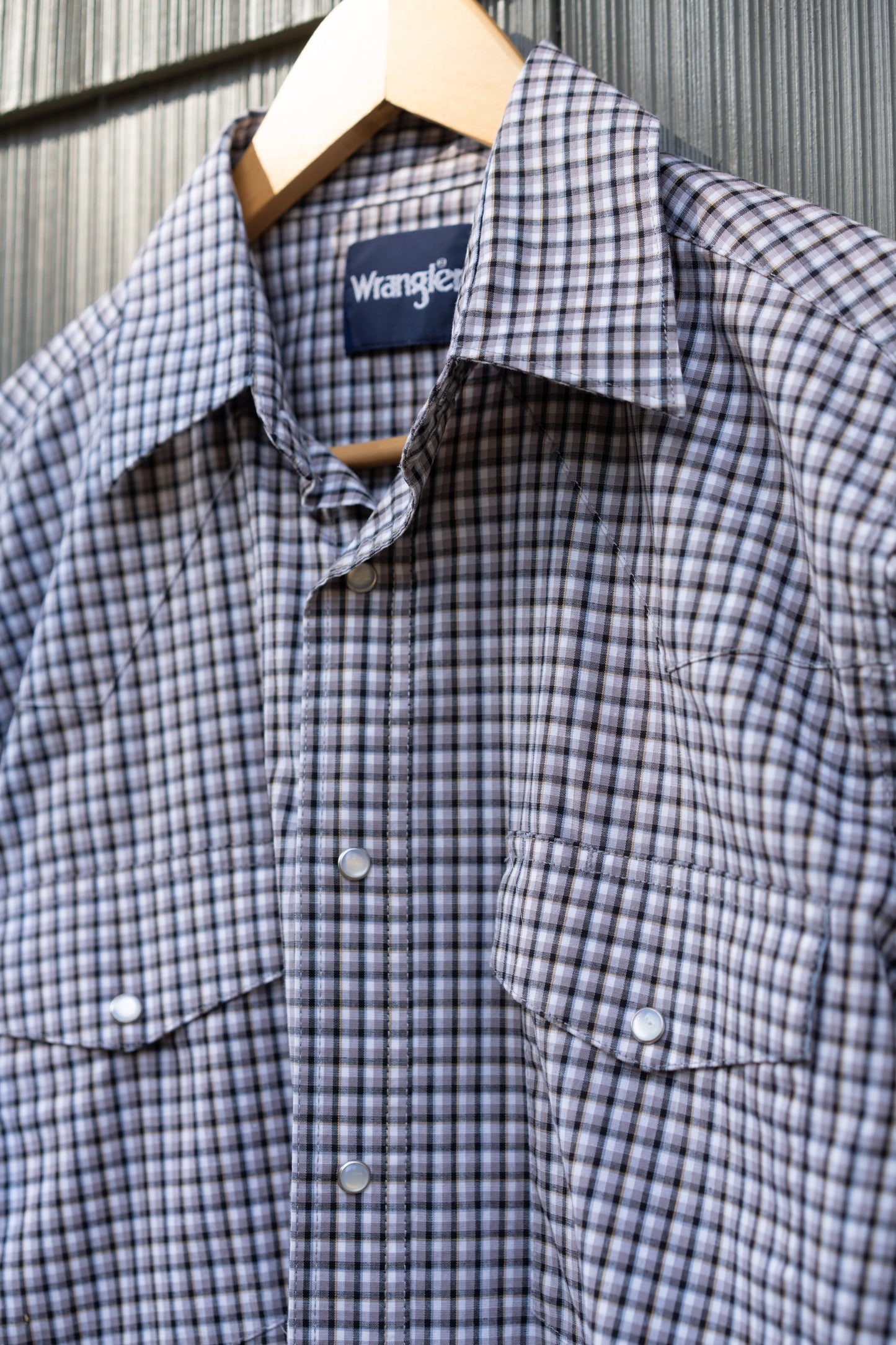Wrangler Plaid Western Snap Shirt