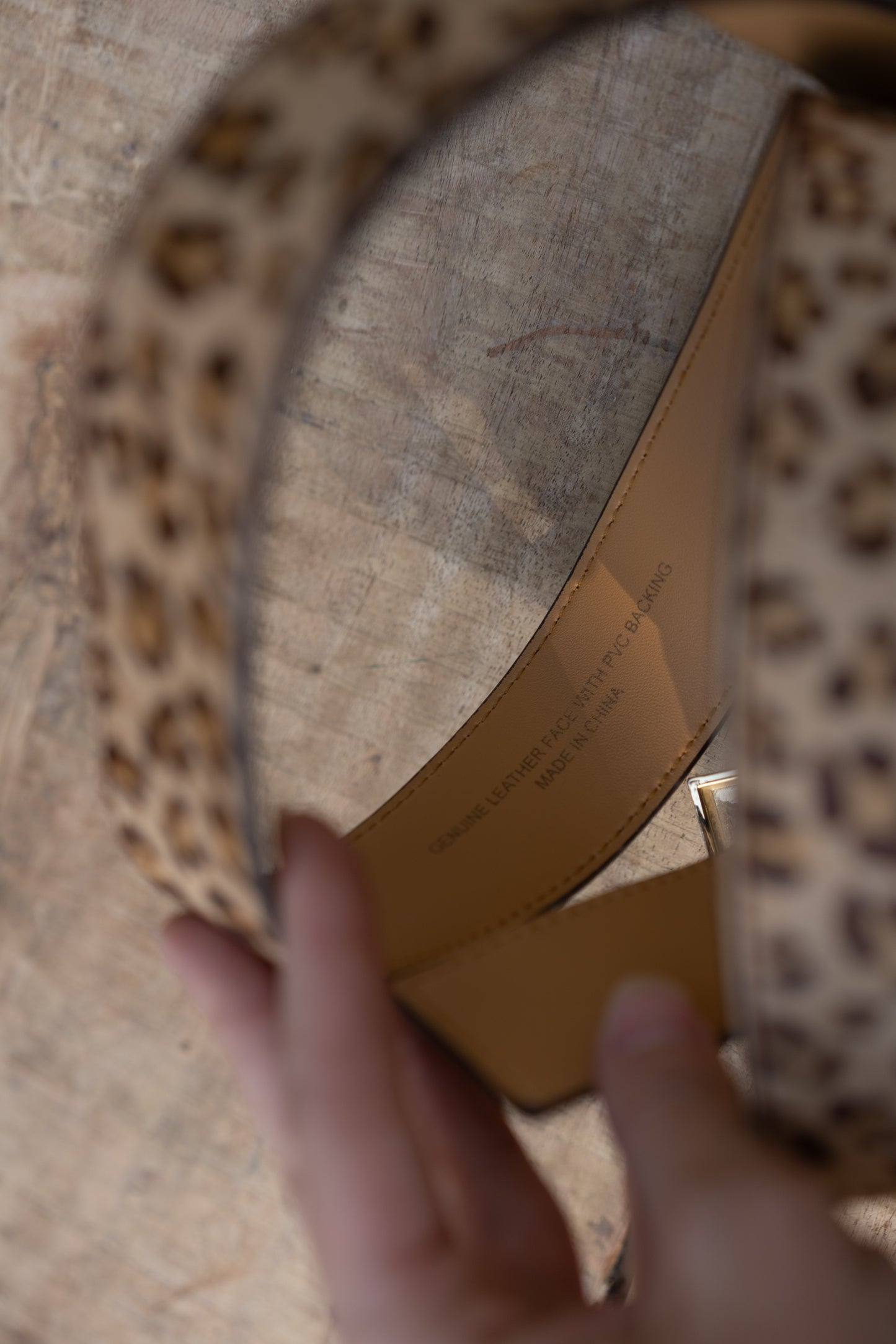 Leopard Calf Hair Leather Belt