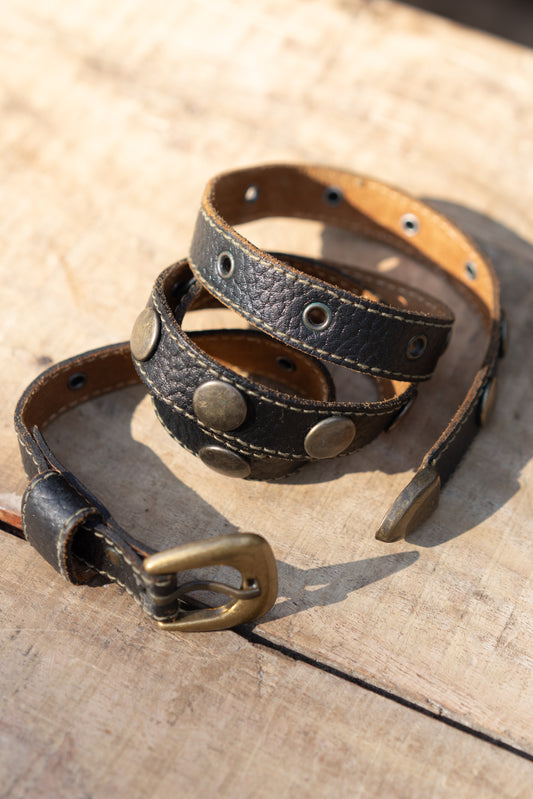 Studded Leather Belt