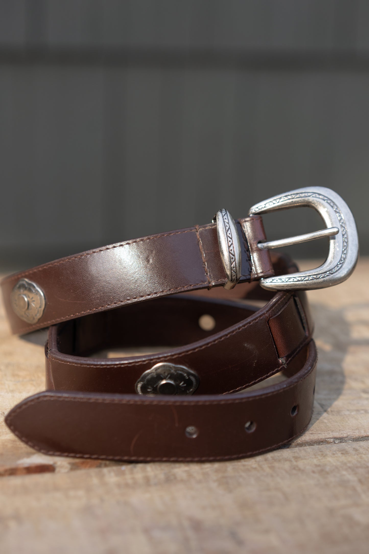 Concho Leather Belt